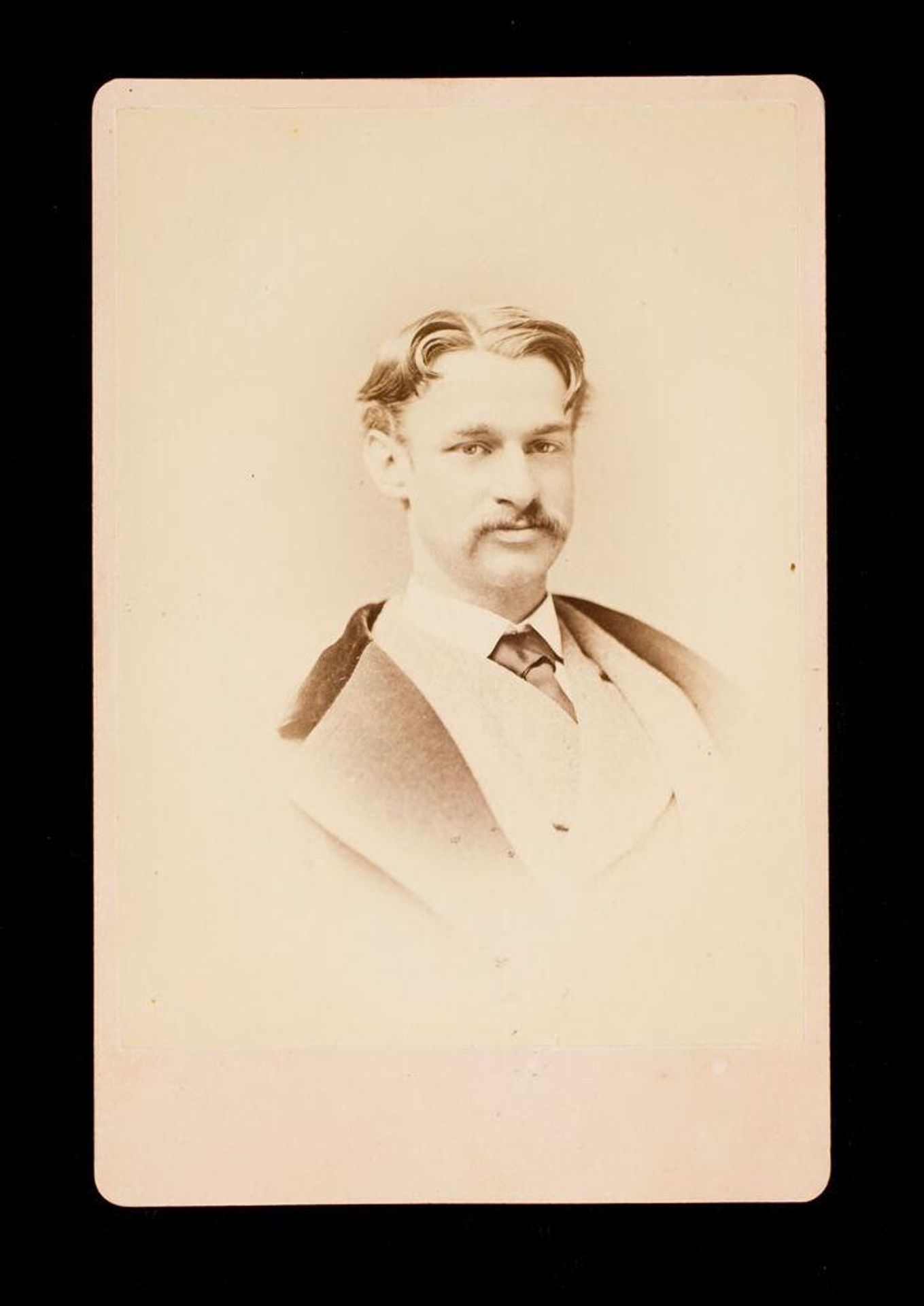 Untitled (bust length portrait of unidentified man with moustache) by Napoleon Sarony