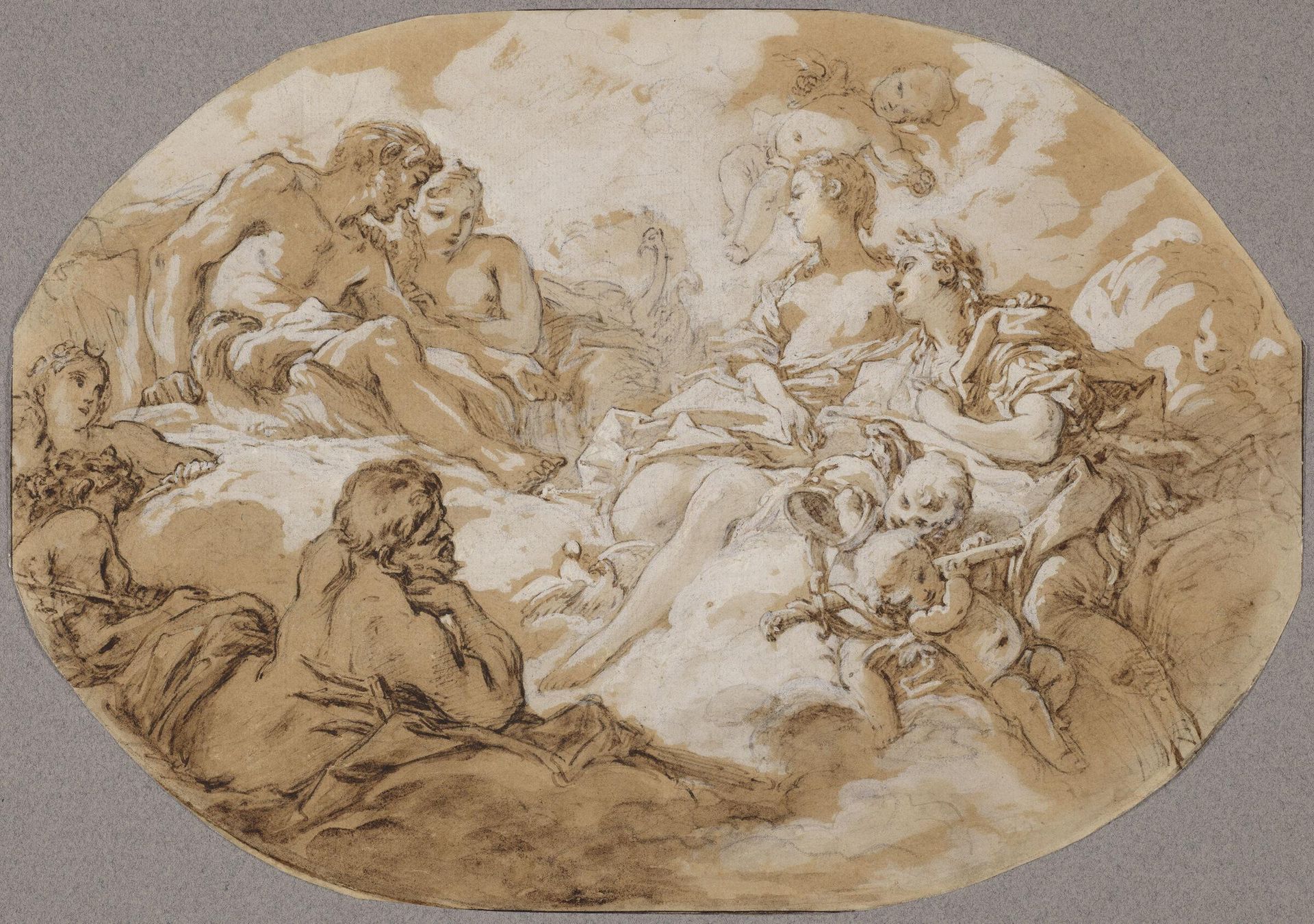 Venus Presenting Aeneas to Jupiter and Juno by FranÃ§ois Boucher