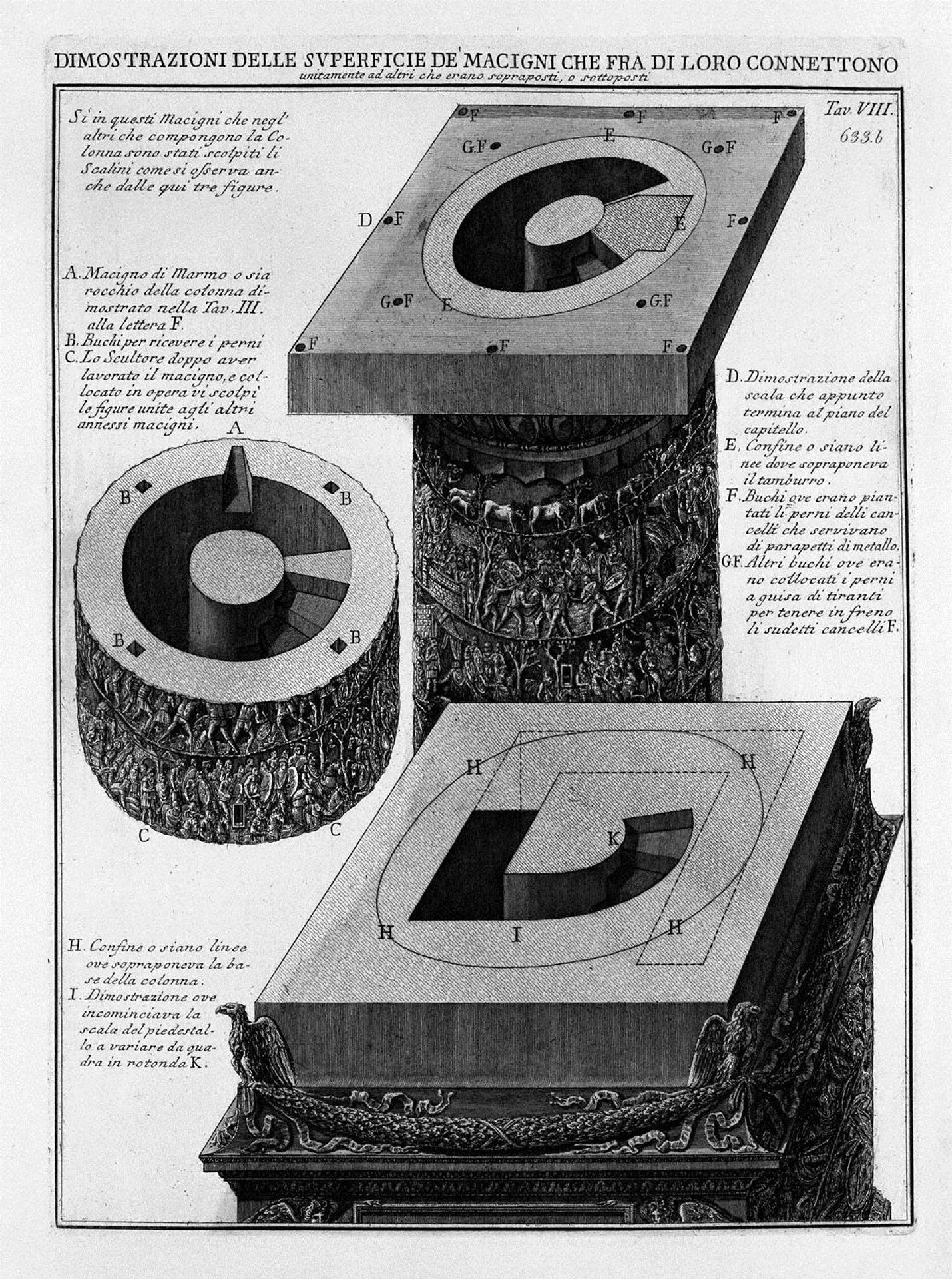 Demonstrations of the area of `boulders that connect to each other by Giovanni Battista Piranesi