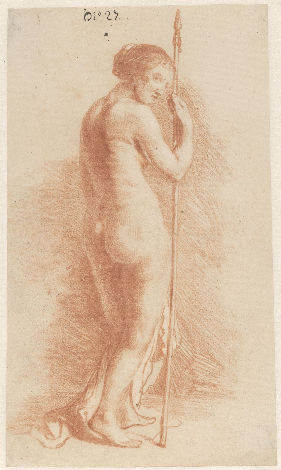 Standing woman with a spear by Govert Flinck
