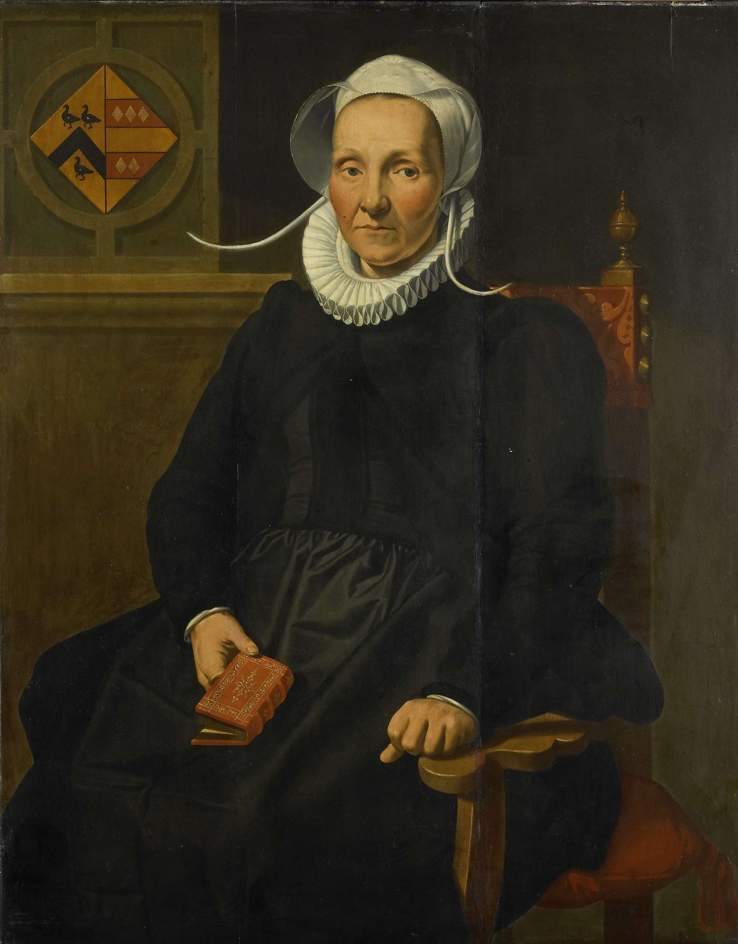 Portrait of Dirckje Tymansdr Gael, called van der Graft, Wife of Mattheus Augustijnsz Steyn by Pieter (I) Pietersz.