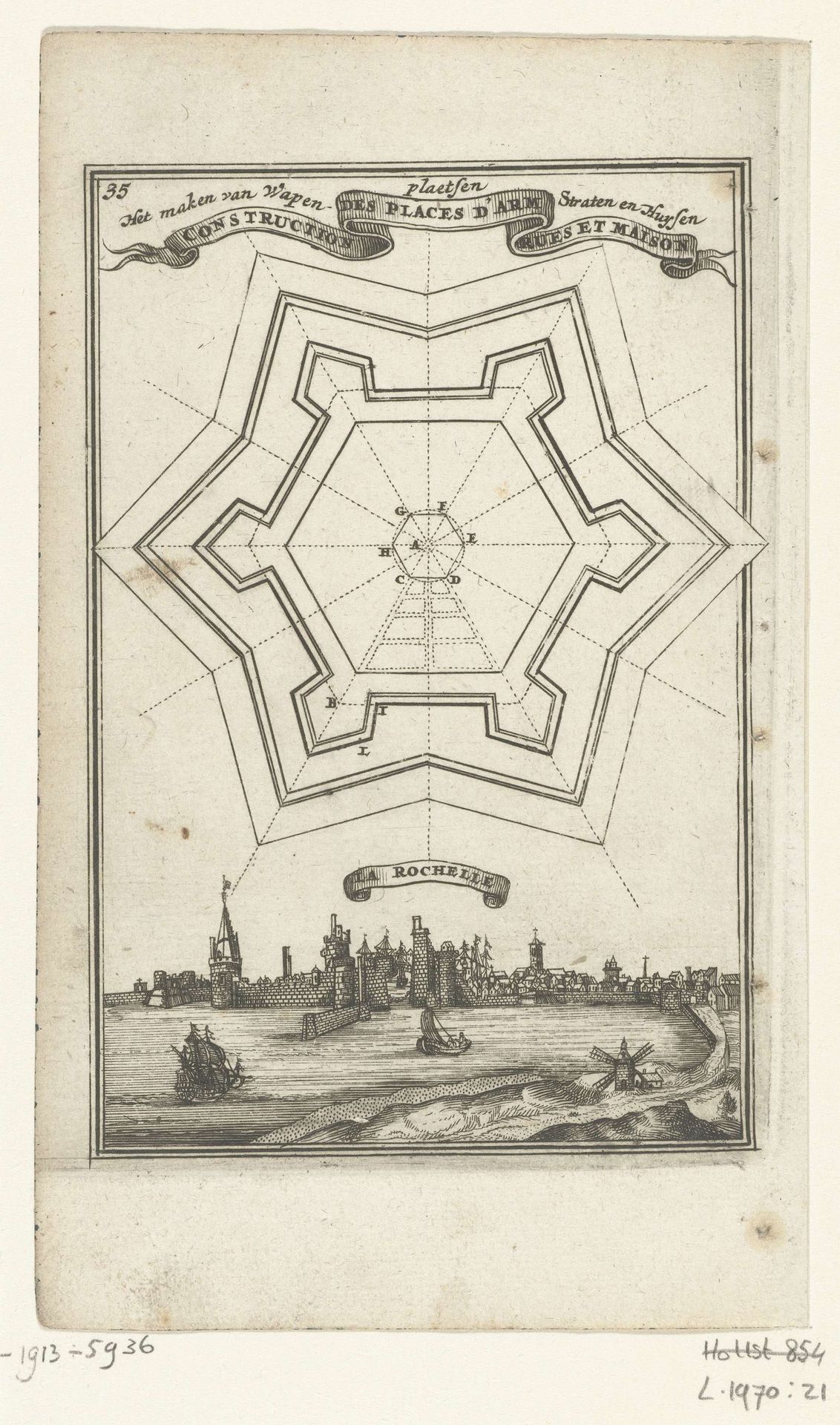 Illustratie voor 'Den Arbeid van Mars' van Allain Manesson Mallet by Romeyn de Hooghe