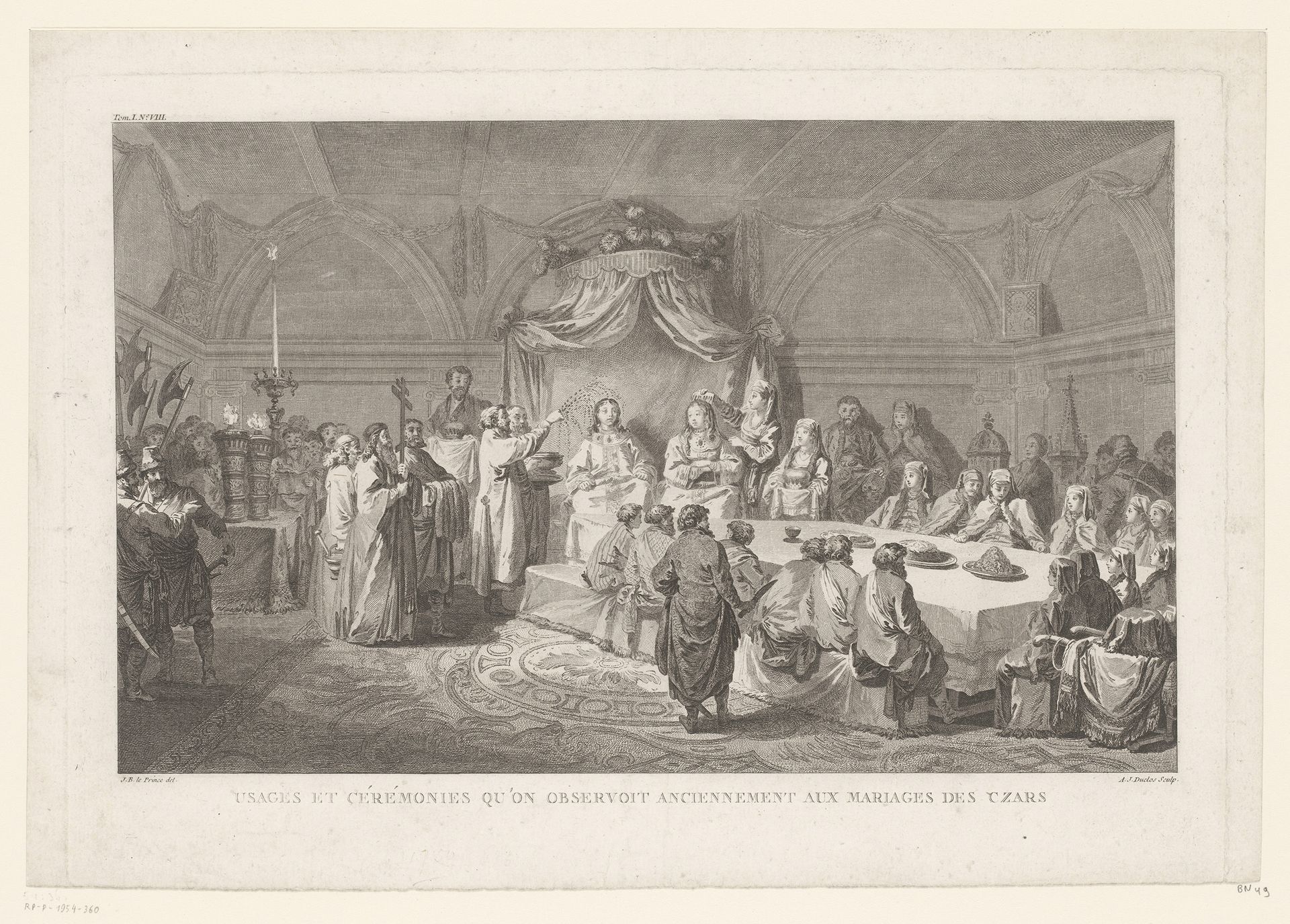 Trouwceremonie by Antoine Jean Duclos