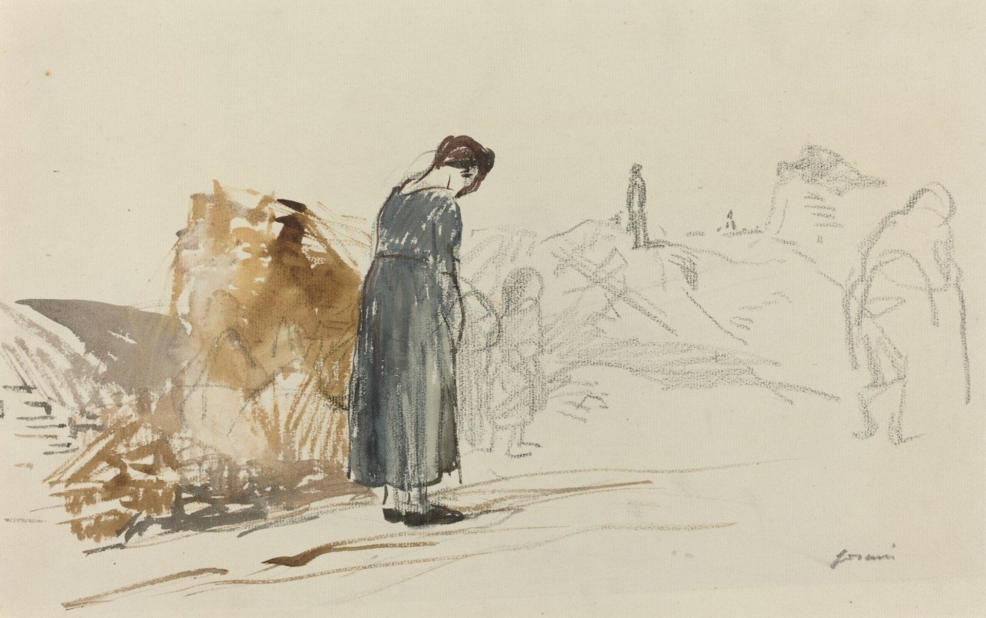 Les Allemandes sont partis by Jean-Louis Forain