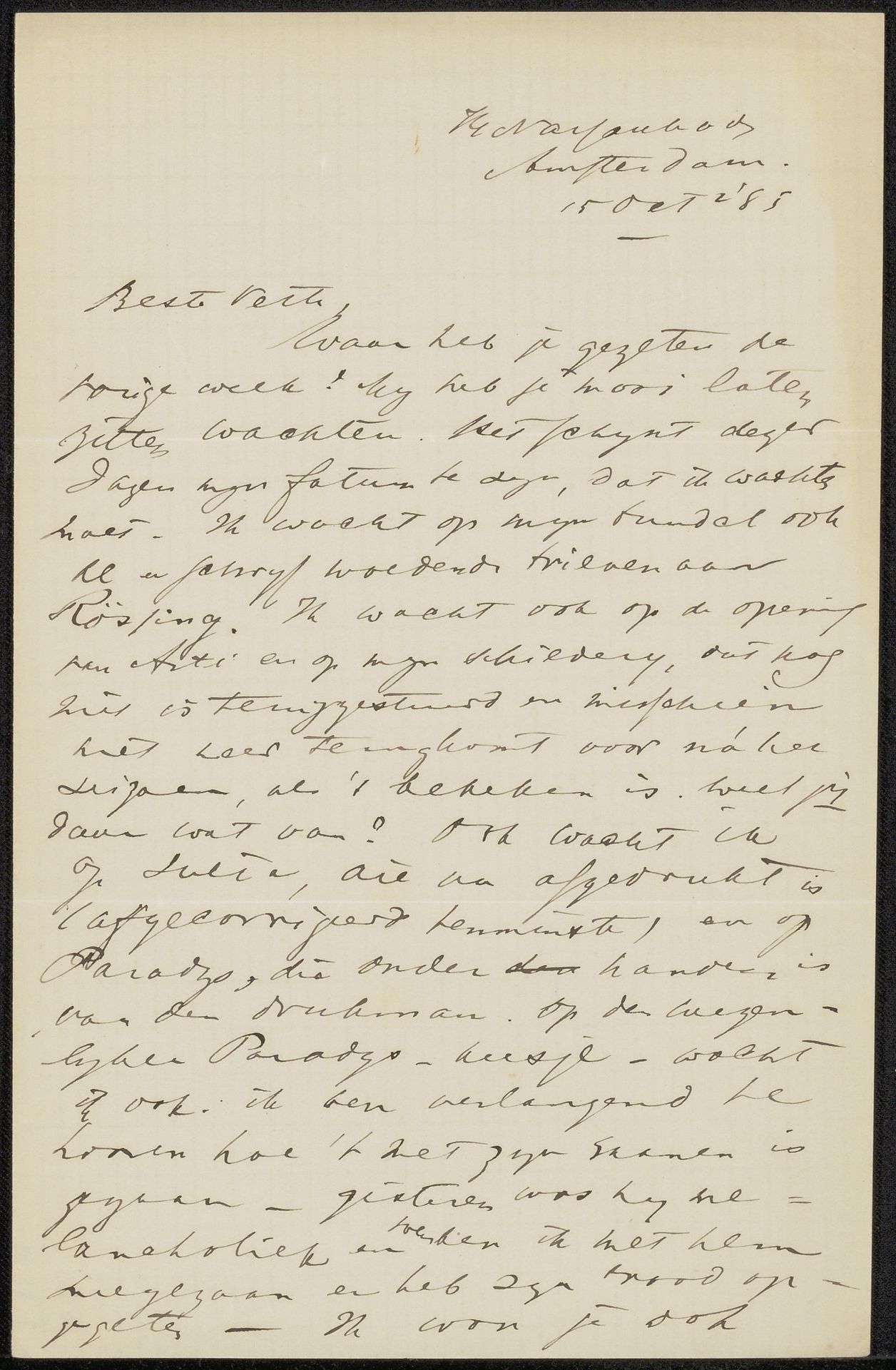 Brief aan Jan Veth by Albert Verwey