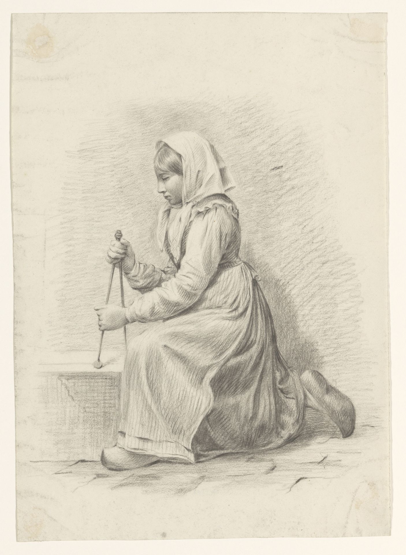 Knielend meisje, naar links by Alexander Cranendoncq