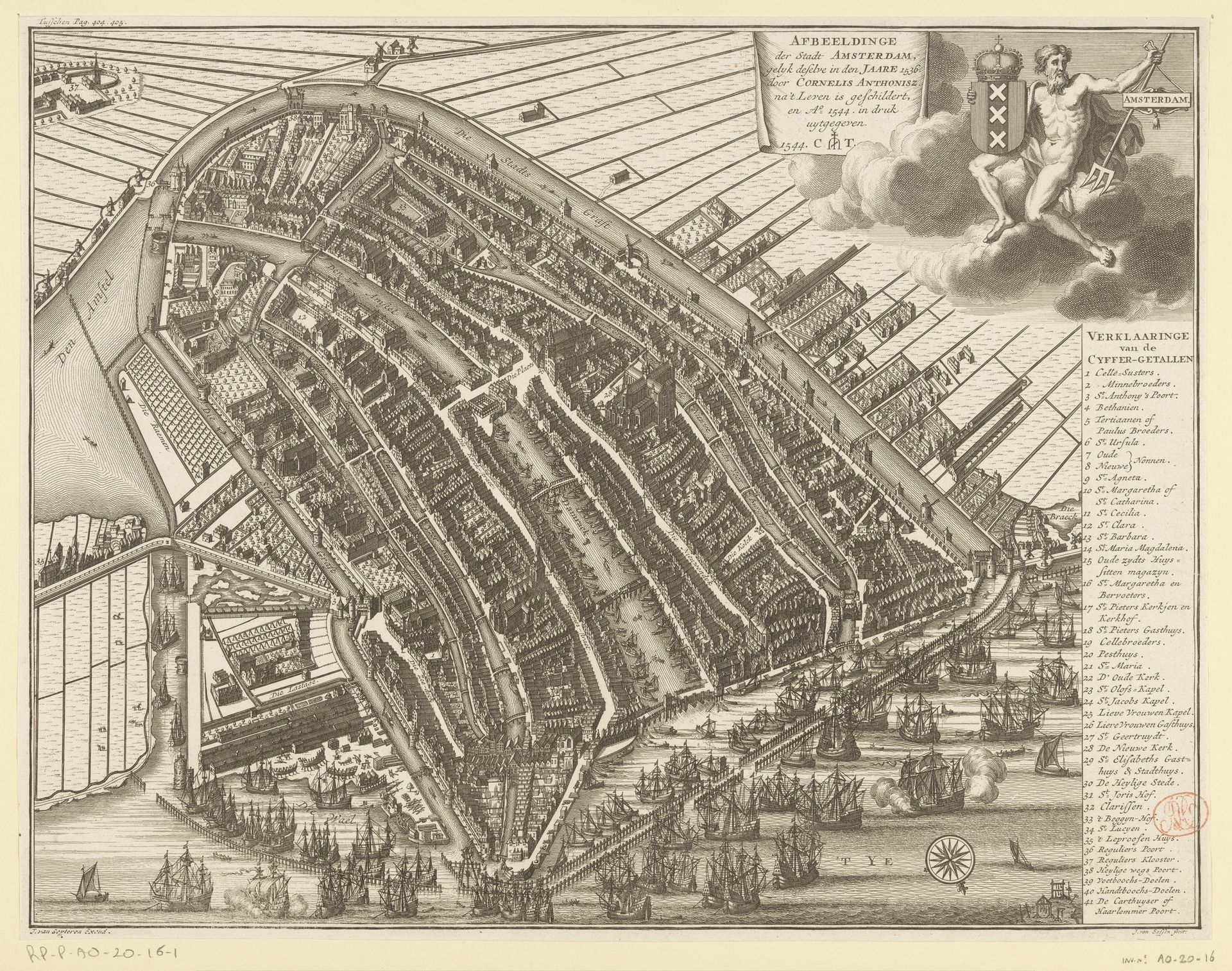Plattegrond van Amsterdam by Joost van Sassen