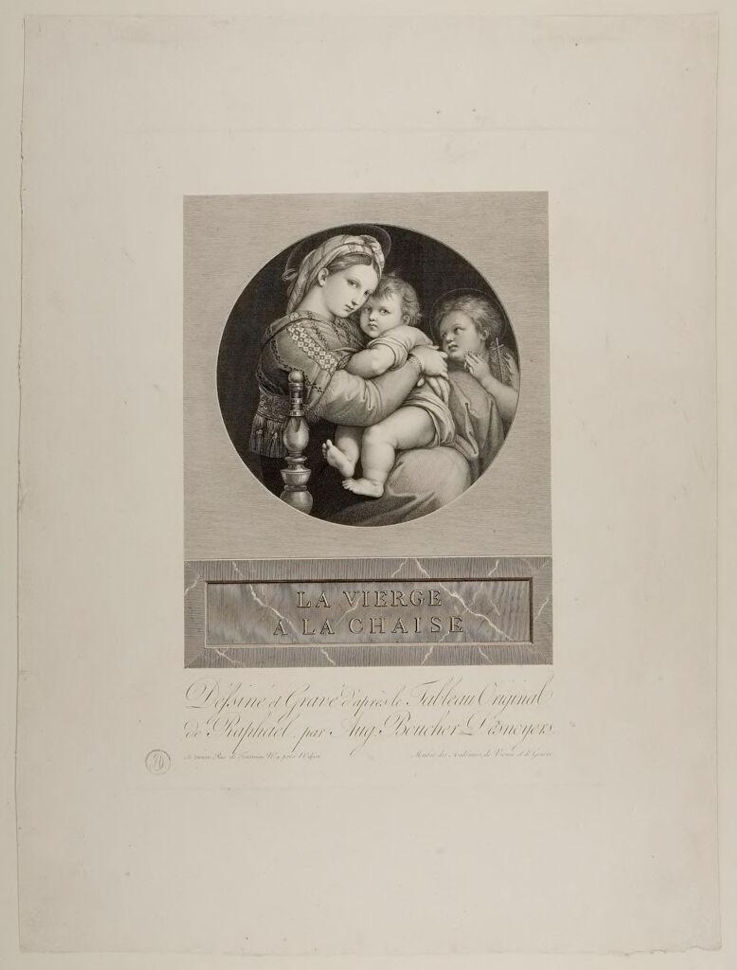 The Virgin of the Chair by Auguste Gaspard Louis Boucher Desnoyers