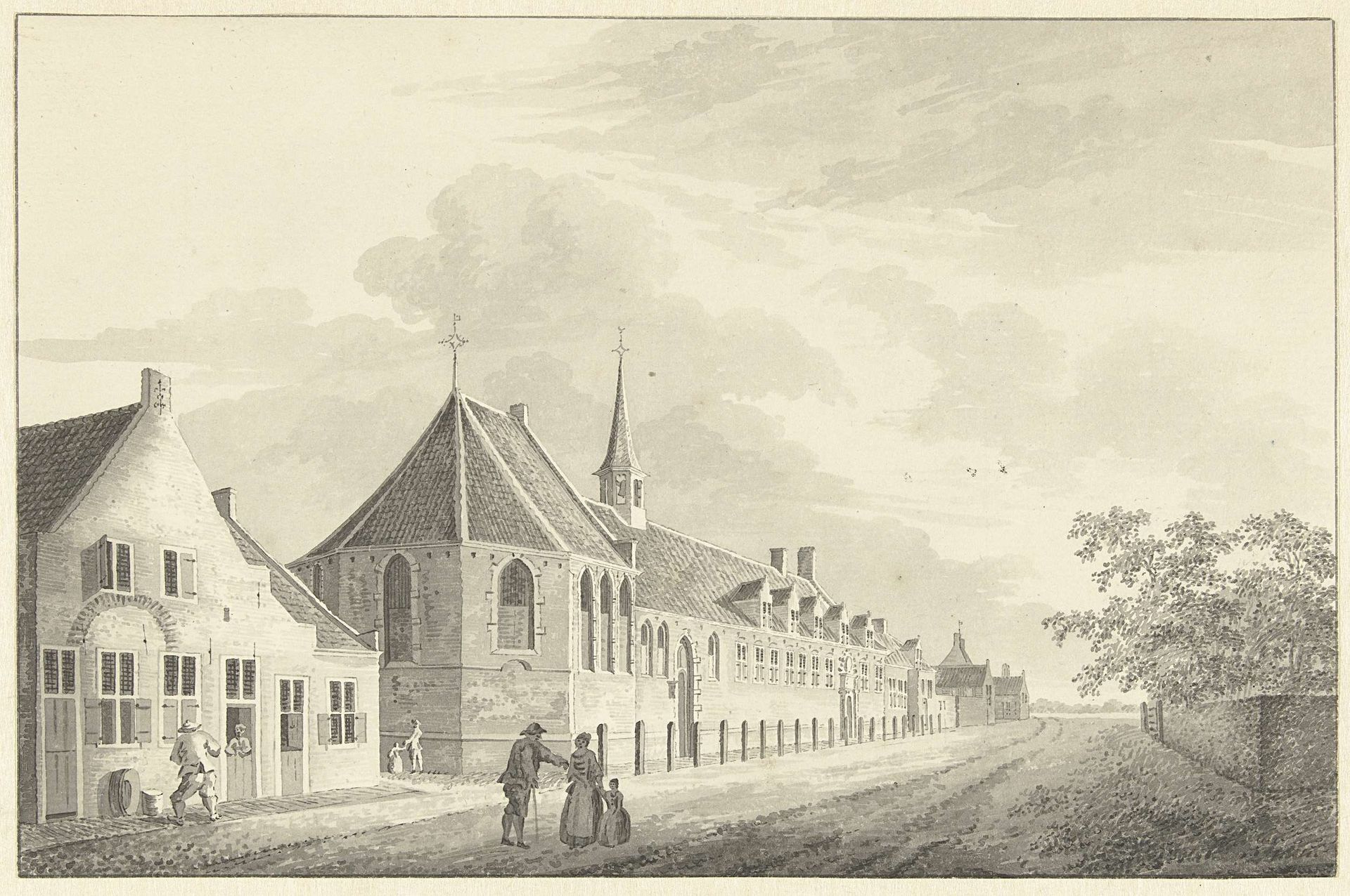 Het St. Jobsgasthuis bij Utrecht by Hendrik Gerbrand Schutter