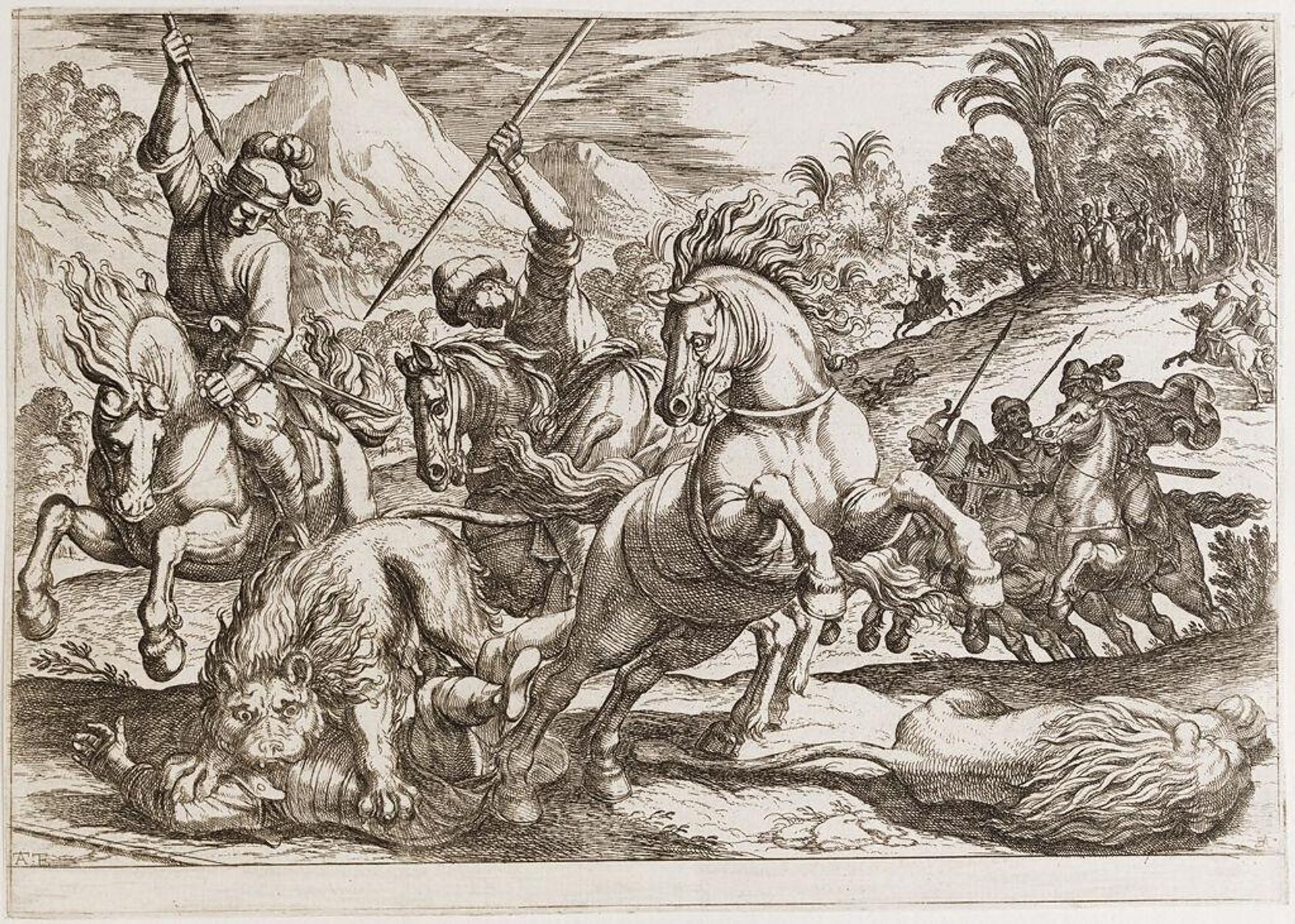 Lion Hunt by Antonio Tempesta