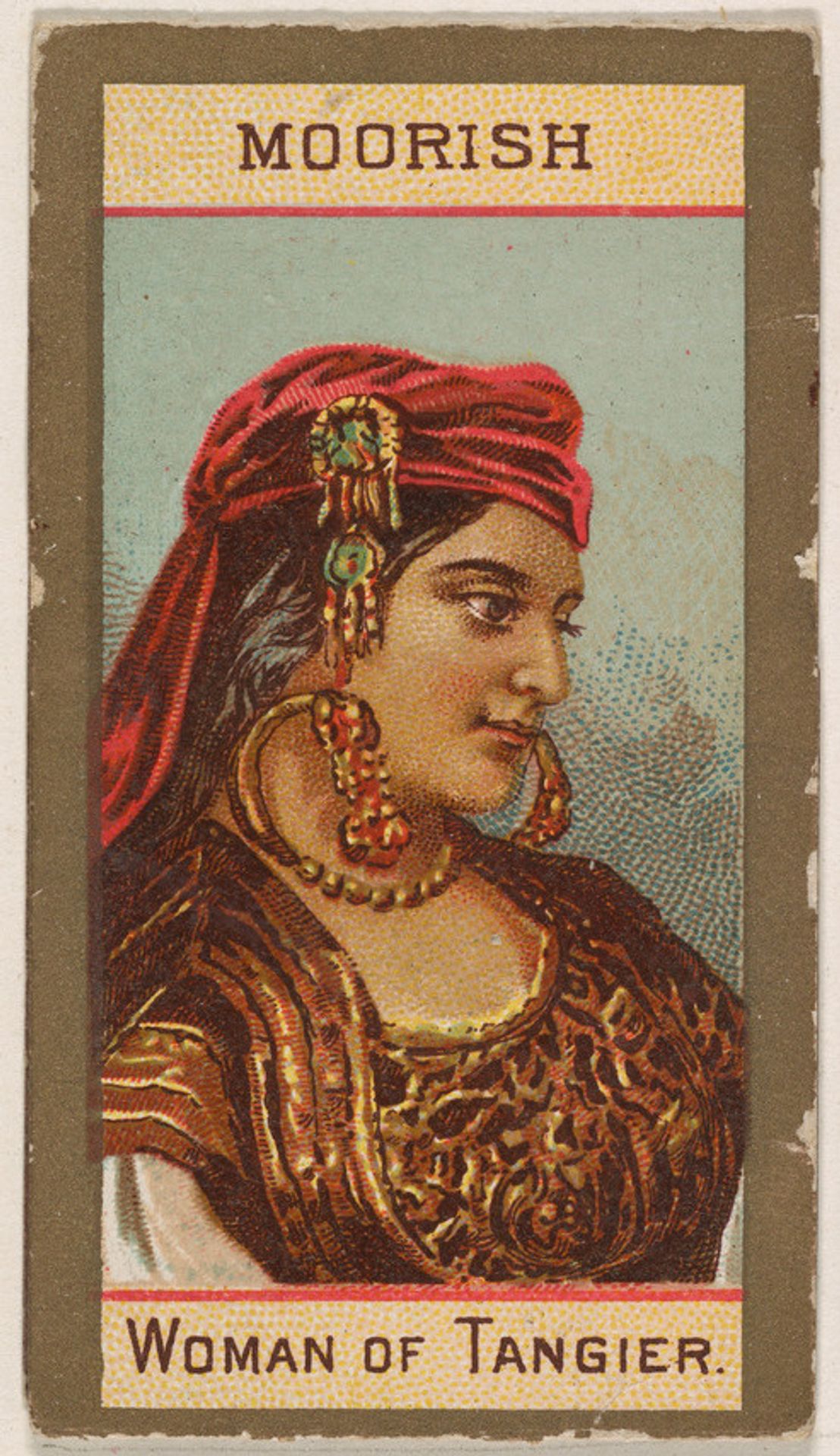Moorish, Woman of Tangier, from Types of Nationalities (N240) issued by Kinney Bros. by Kinney Brothers Tobacco Company