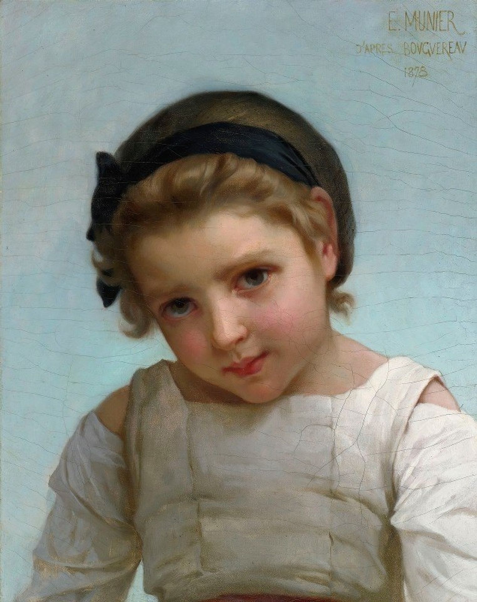 Portrait Of A Young Girl by Émile Munier