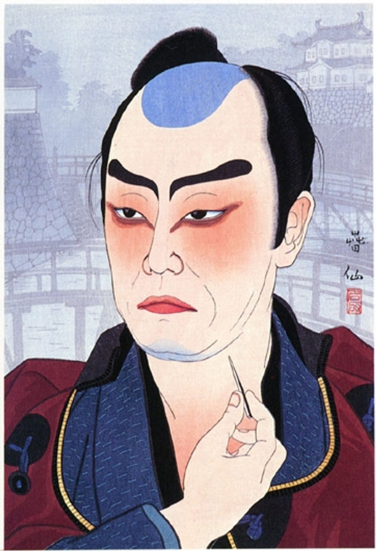 Ichikawa Sadanji as Moroboshi Chuya by Natori Shunsen