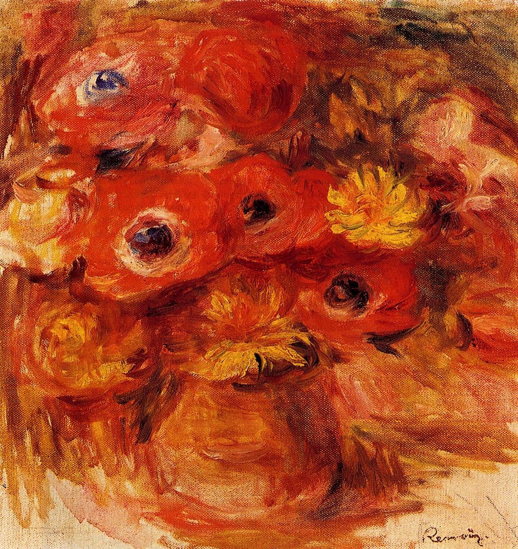 Vase of Anemones by Pierre-Auguste Renoir