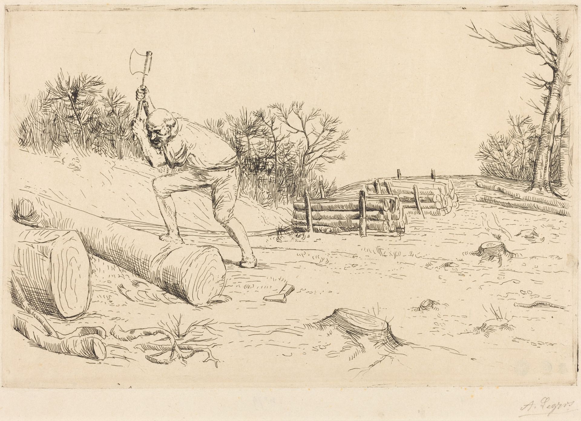 Woodcutter (Le bucheron) by Alphonse Legros
