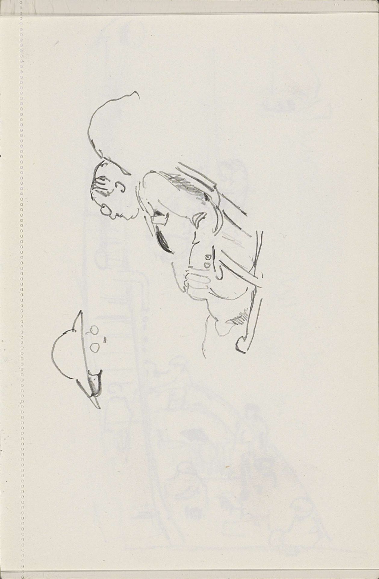 Man met een bril zittend in een leunstoel by Cornelis Vreedenburgh