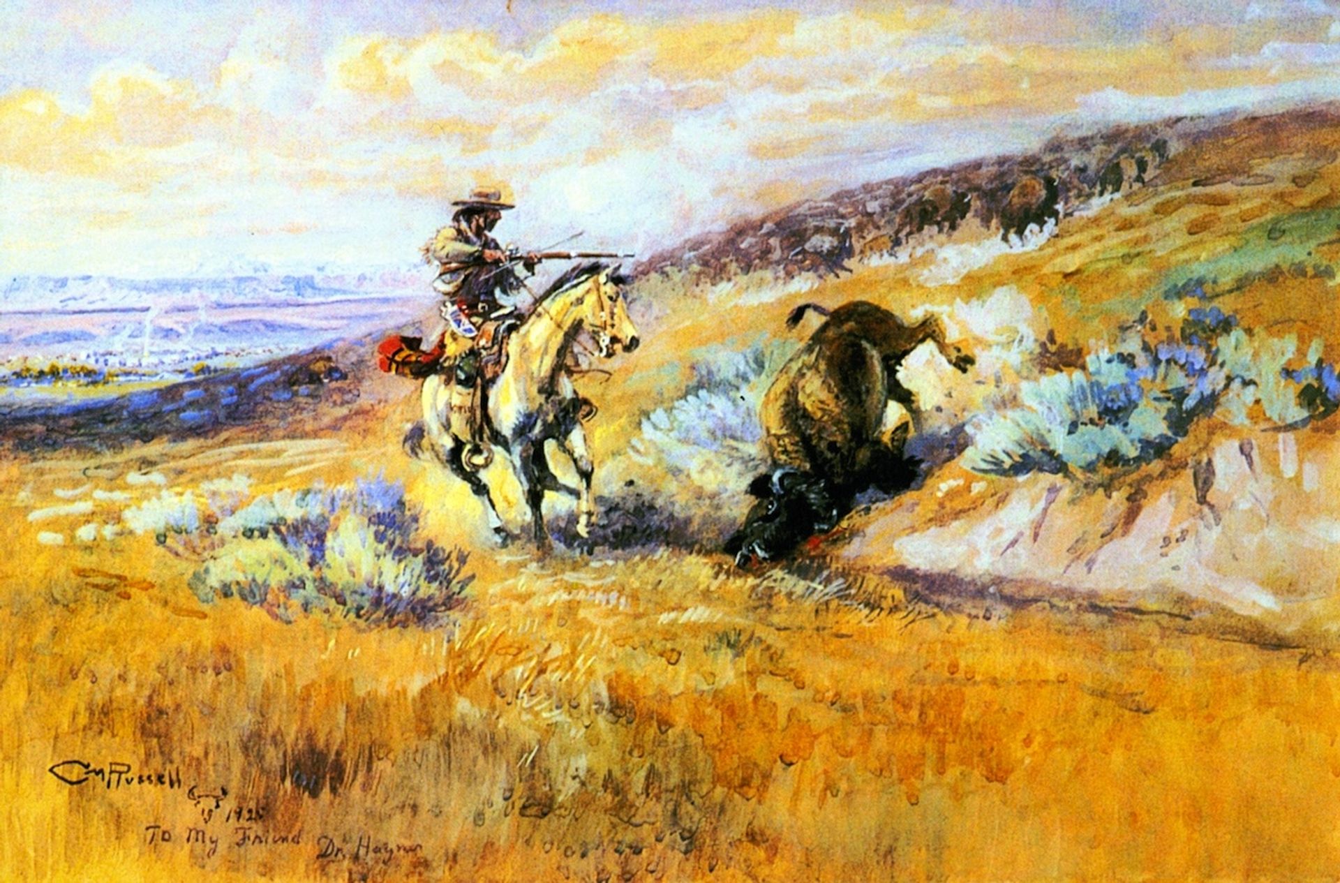 Meat for Wagons by Charles M. Russell