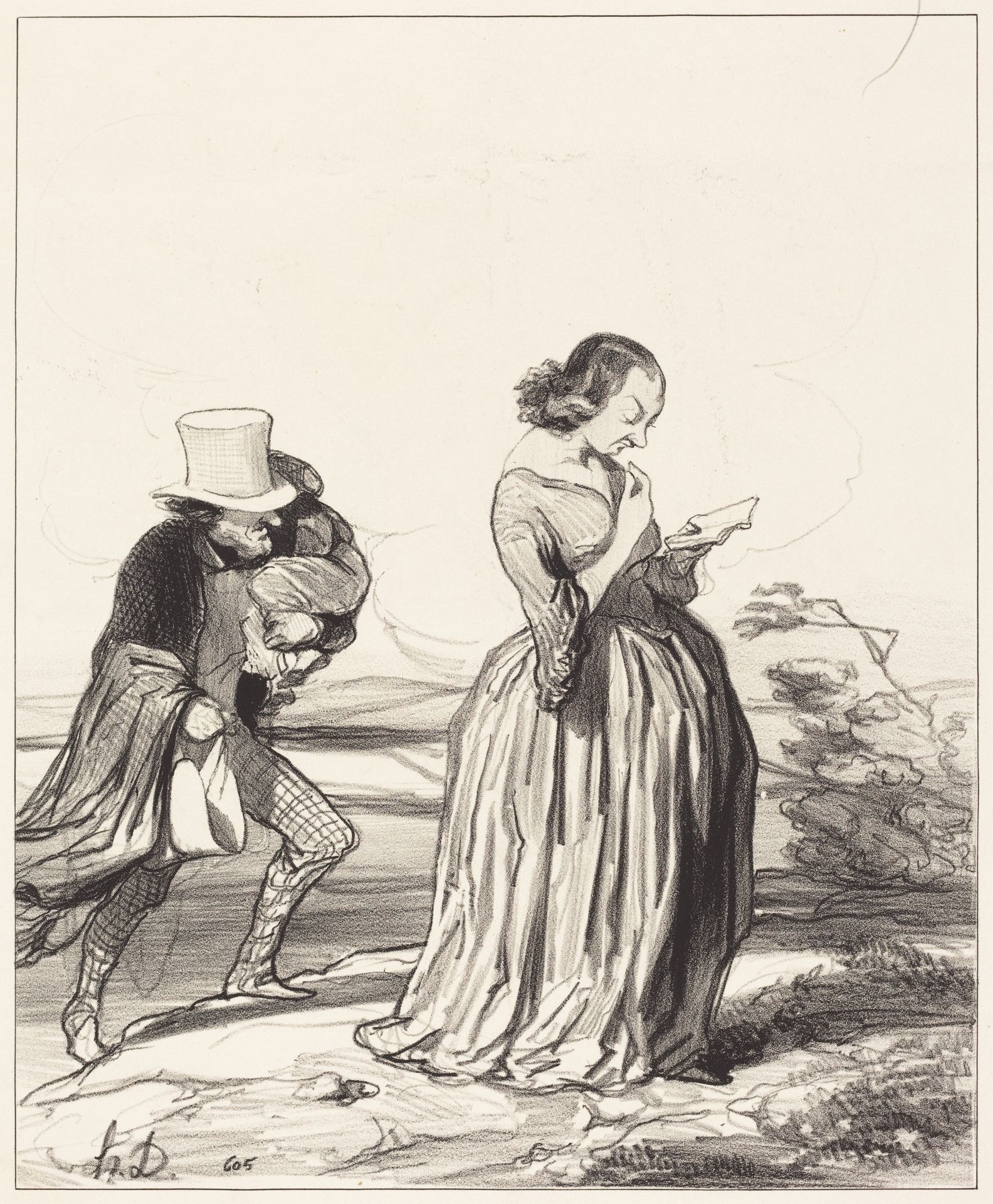 Saperlotte!... que je voudrais... que ma femme ait fini... by Honoré Daumier
