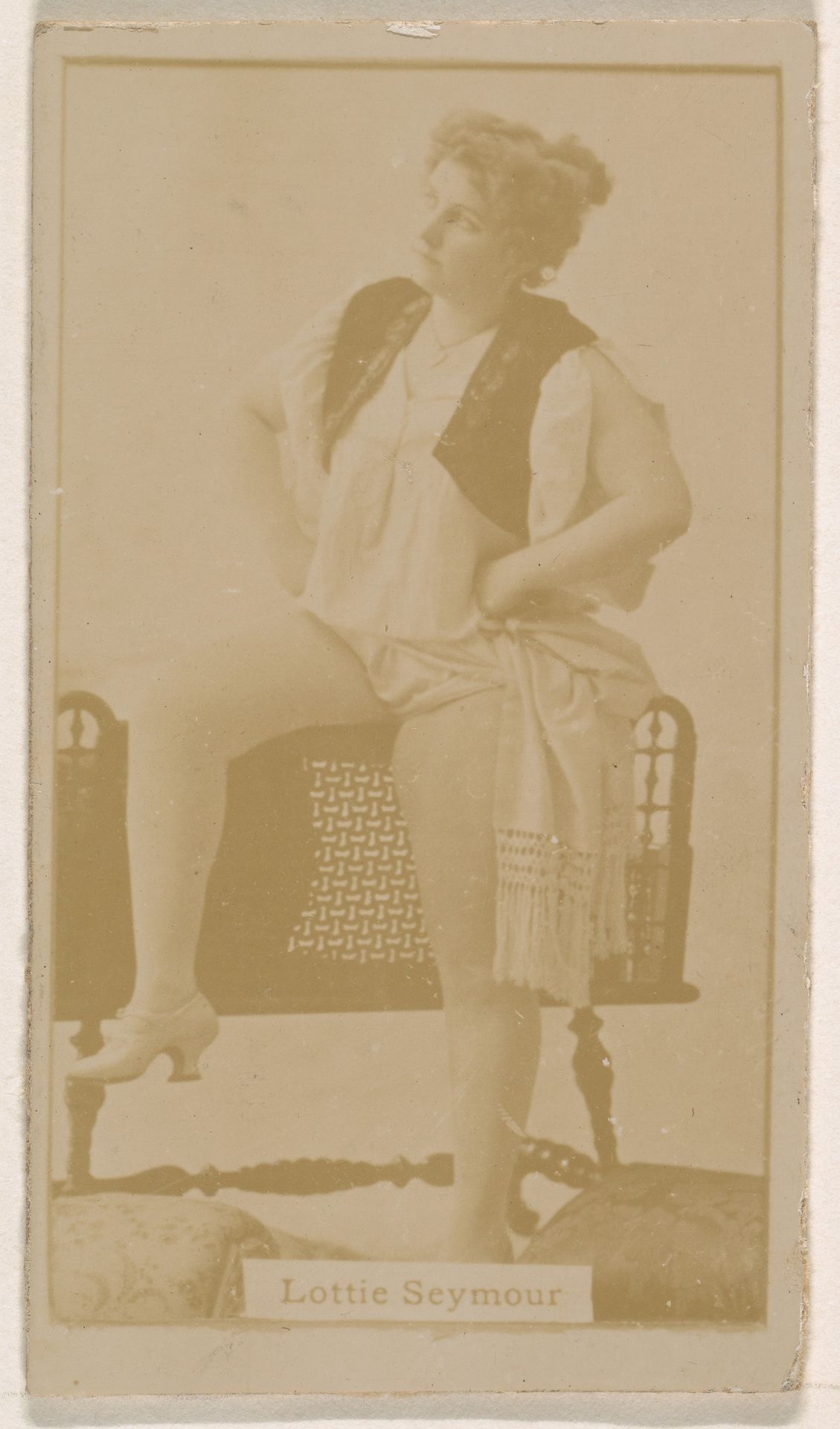 Lottie Seymour, from the Actresses series (N245) issued by Kinney Brothers to promote Sweet Caporal Cigarettes by Kinney Brothers Tobacco Company