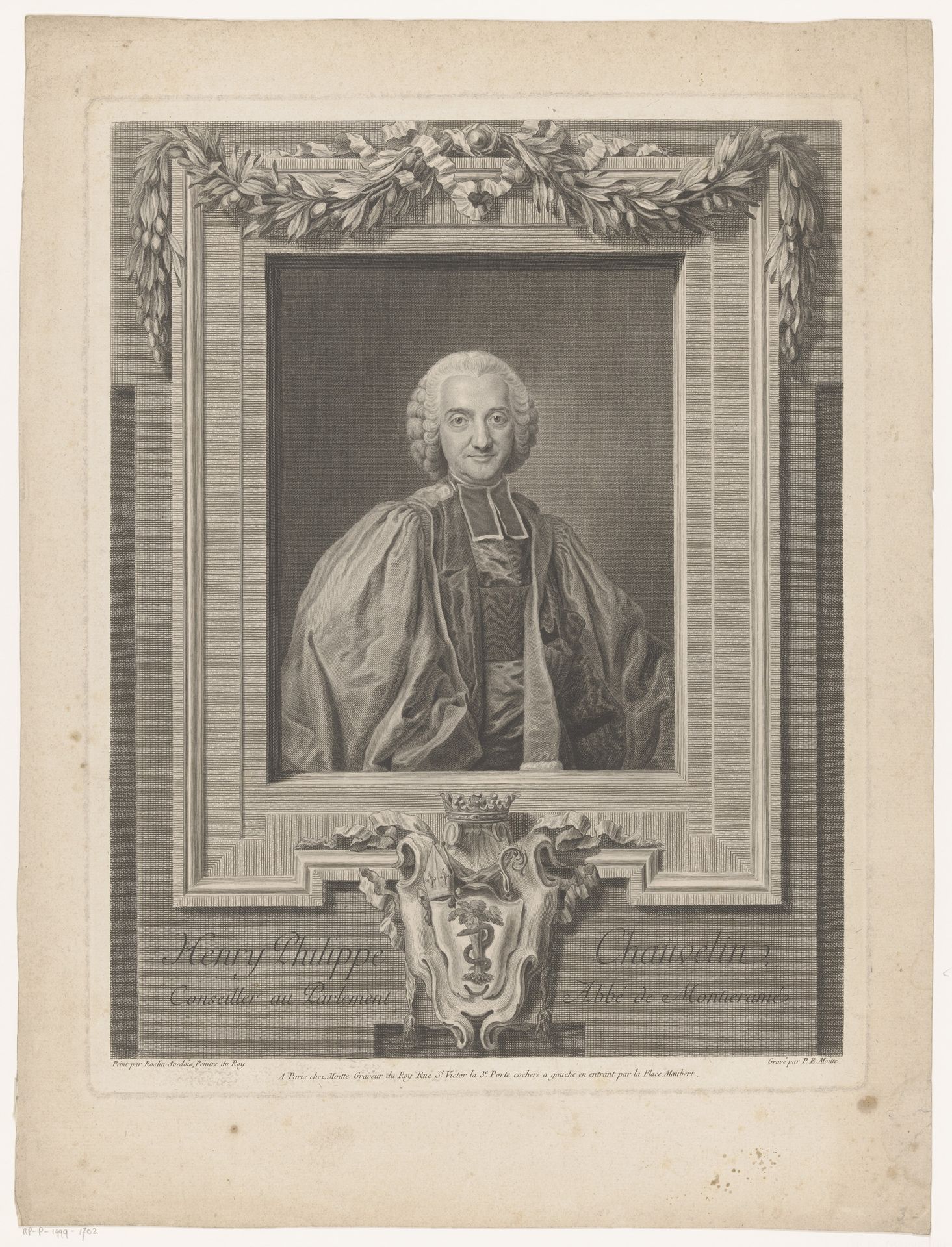 Portret van Henry-Philippe Chauvelin by Pierre Etienne Moitte