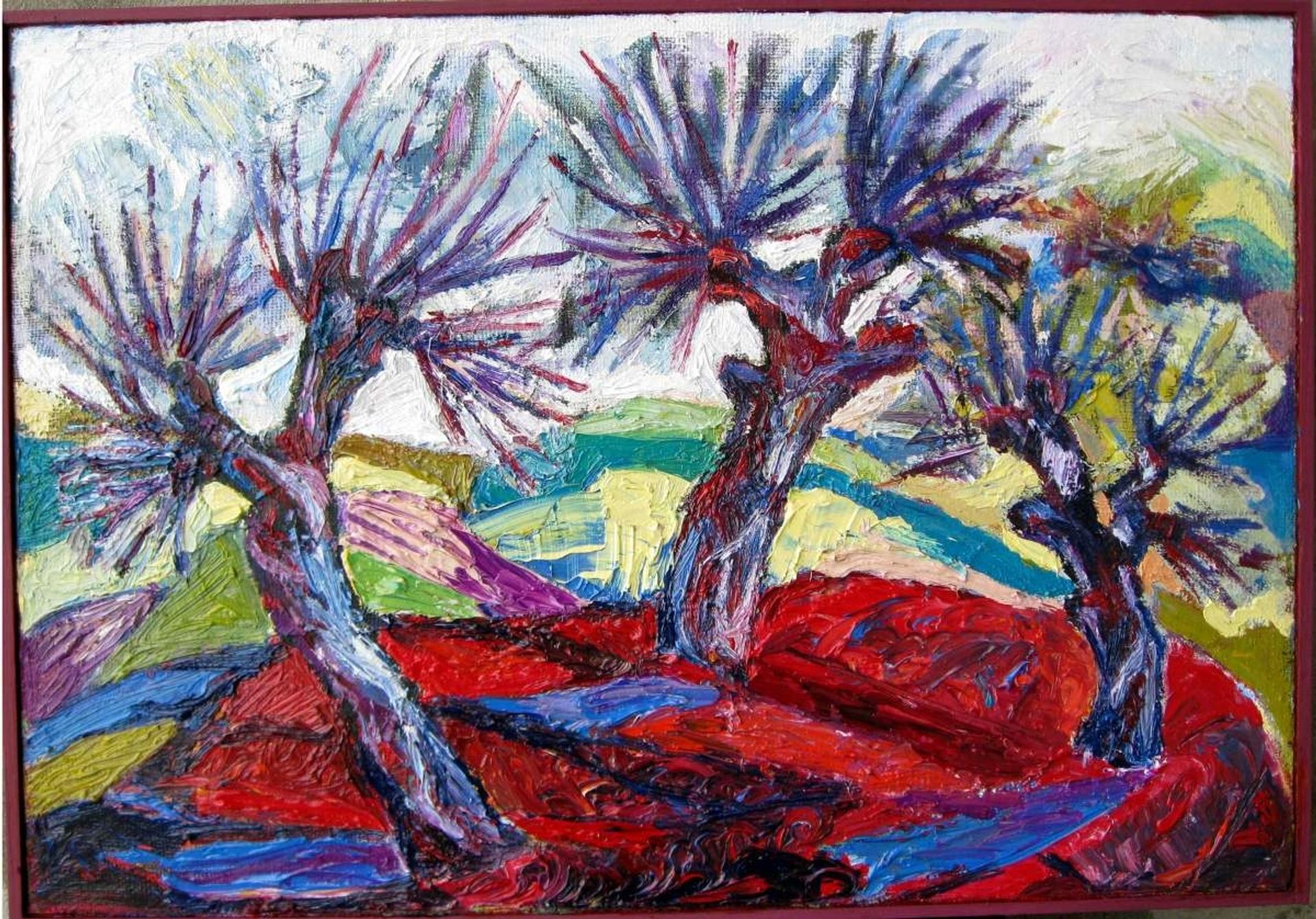 Landscape with willows by Eleonora Brigalda Barbas