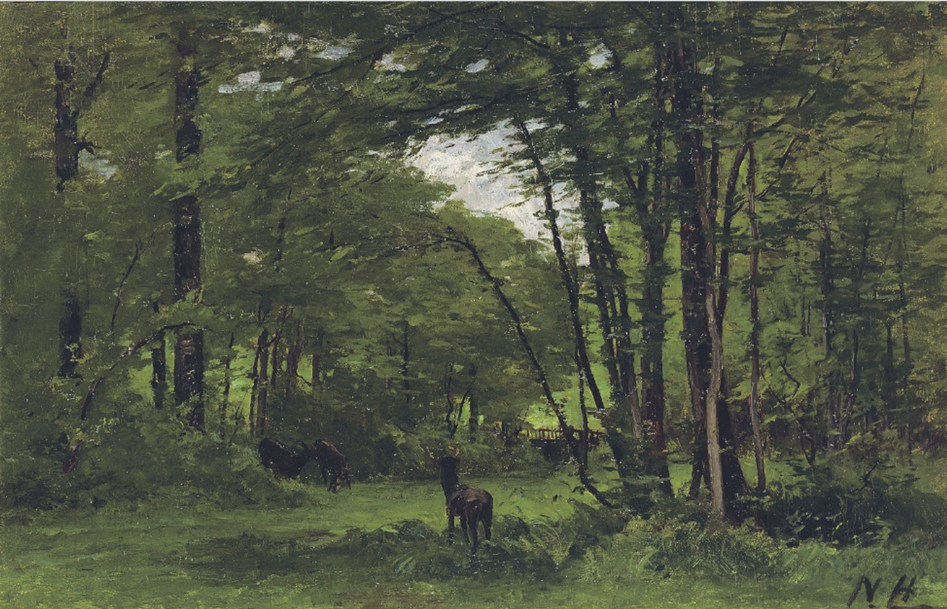 The Boundary Fence, Forest of Fontainebleau by Nathaniel Hone the Younger
