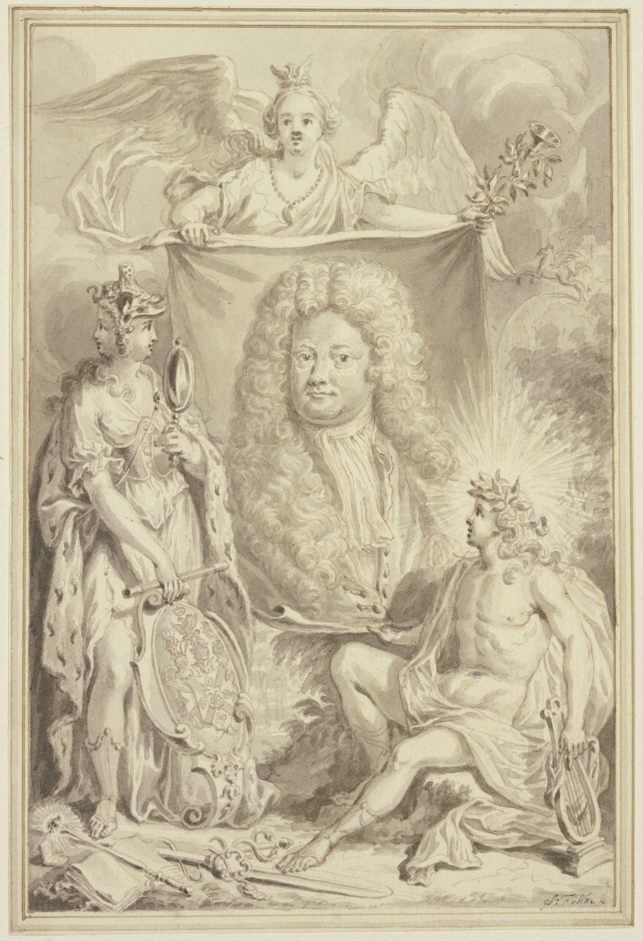 Allegorical Portrait of Baron Friedrich Rudolph Ludwig von Canitz by Simon Fokke
