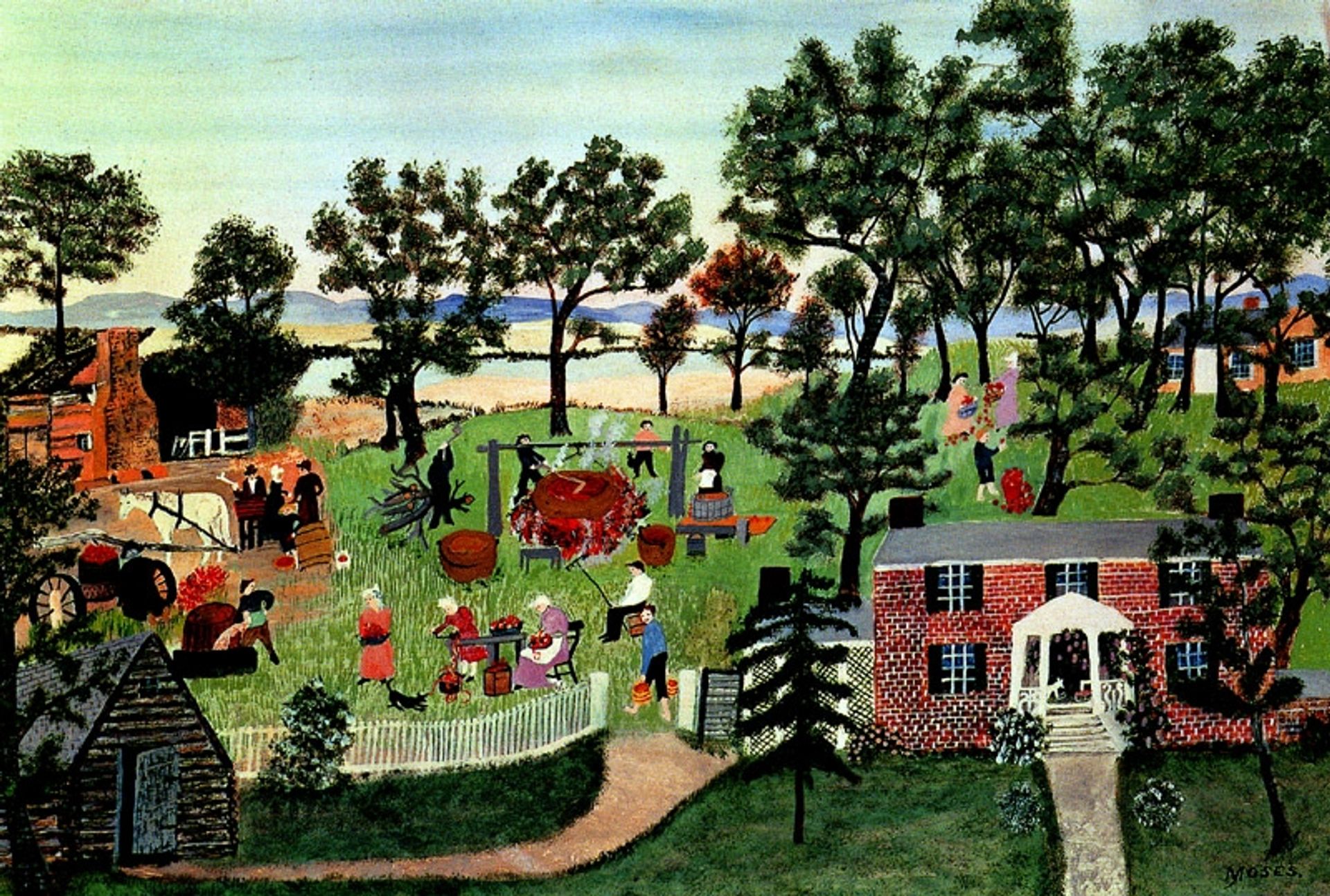 Apple Butter Making by Grandma Moses