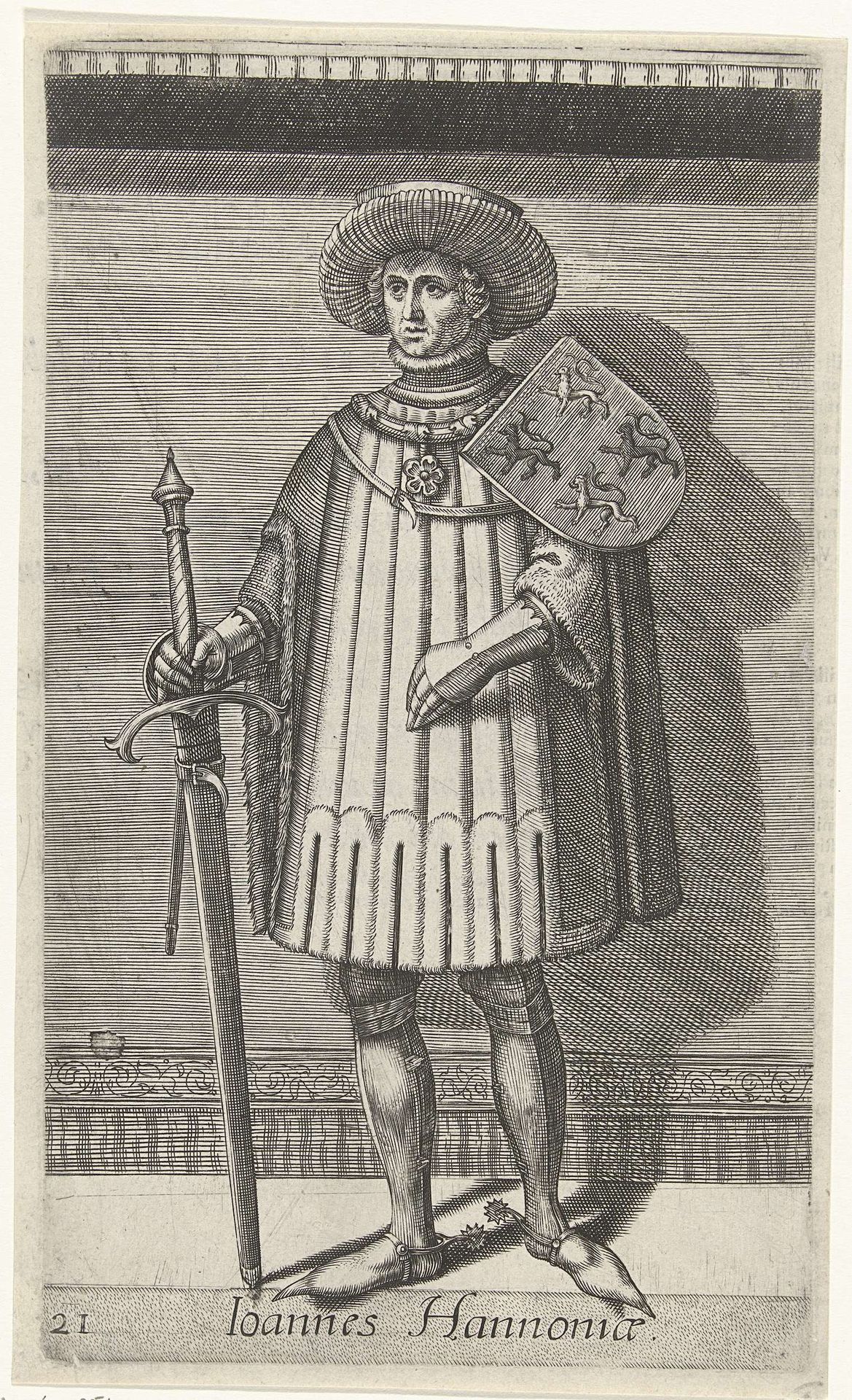 Portret van Jan II, graaf van Holland by Philips Galle