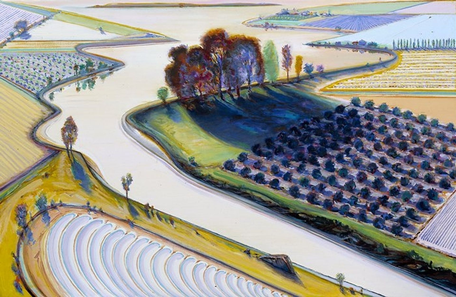 Flatland River by Wayne Thiebaud