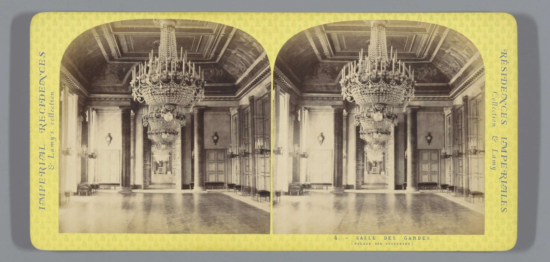 Salle des Travées in het Palais des Tuileries te Parijs by Ernest Eléonor Pierre Lamy