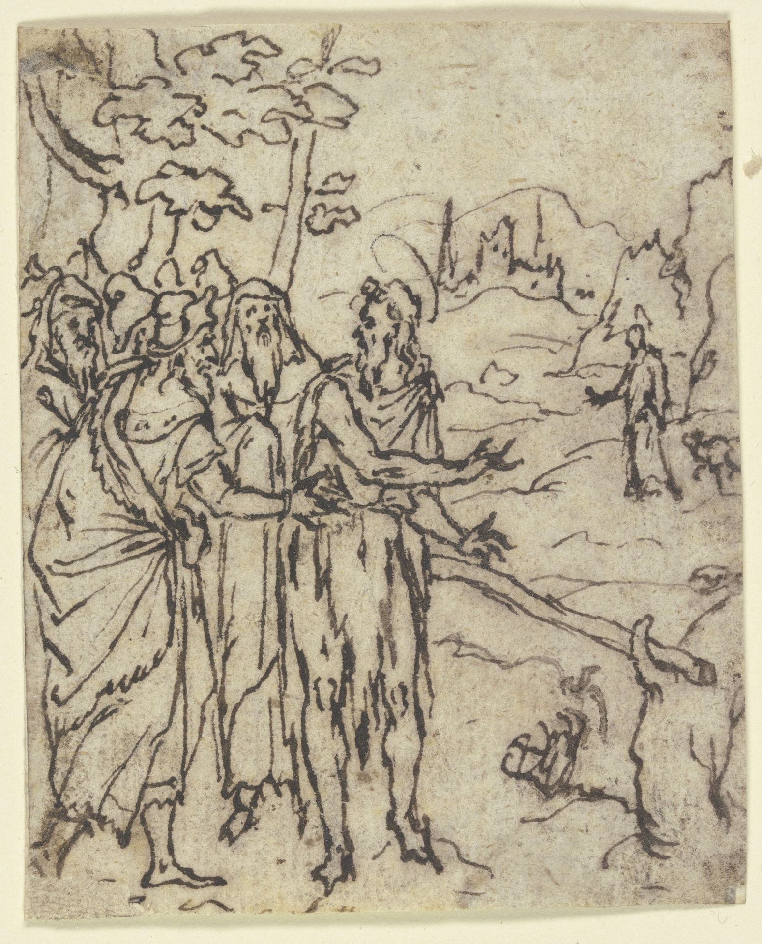 Johannes predigt in der Wüste by Jacques Callot