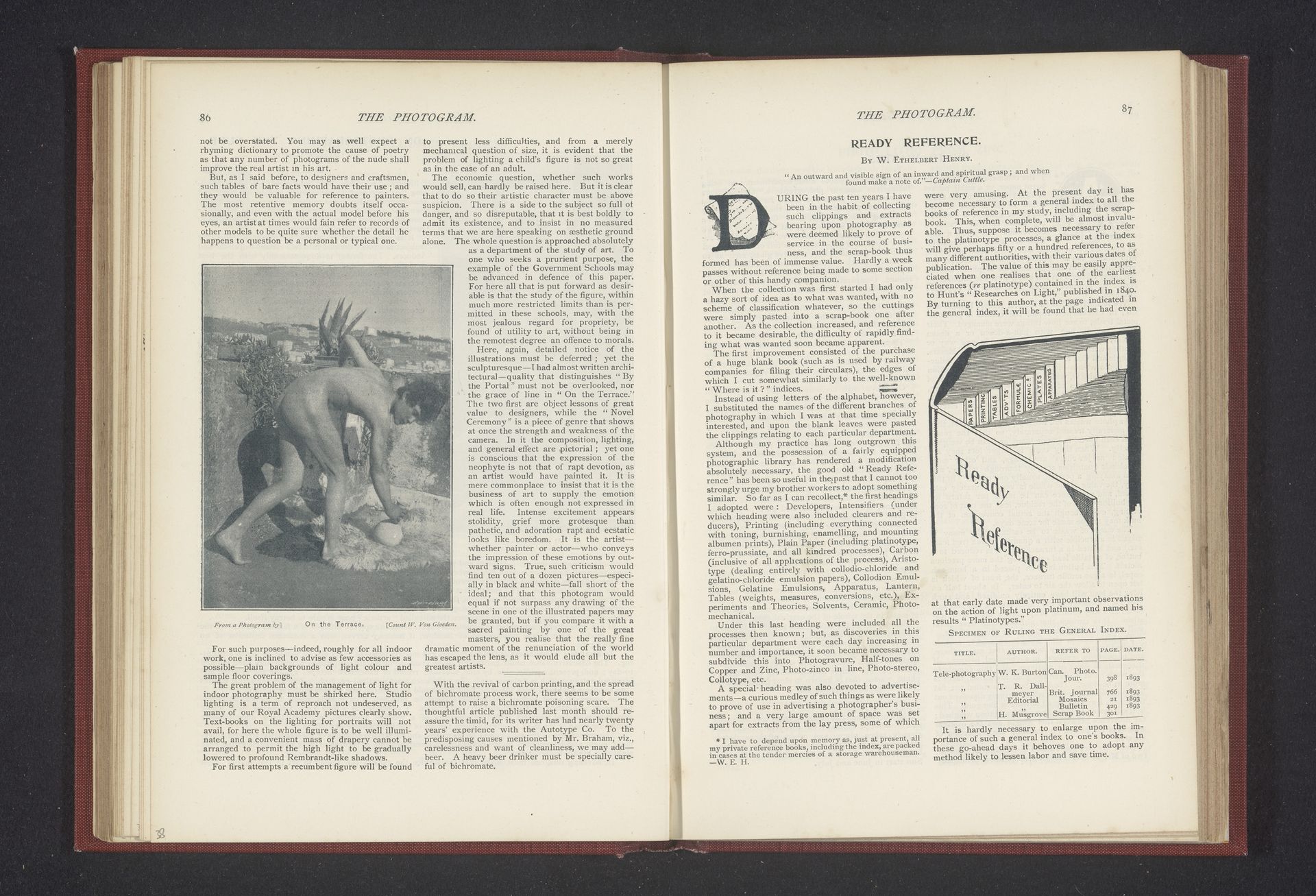 Naakte jongen op een terras by Wilhelm von Gloeden