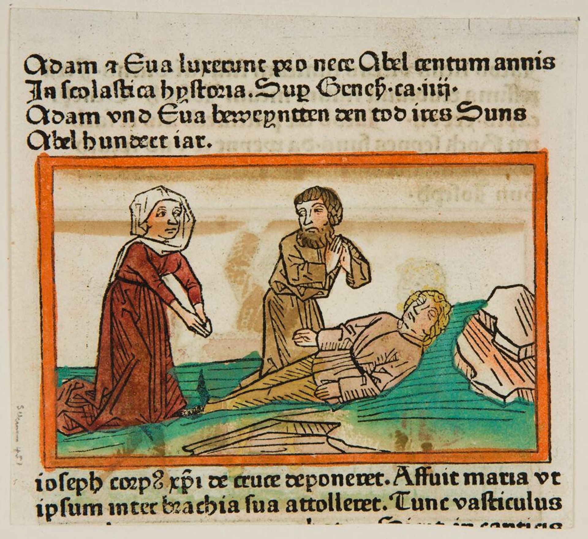 Adam and Eve Weeping over the Death of Abel (reverse:  Jacob Mourning the Death of Joseph) by Anonymous