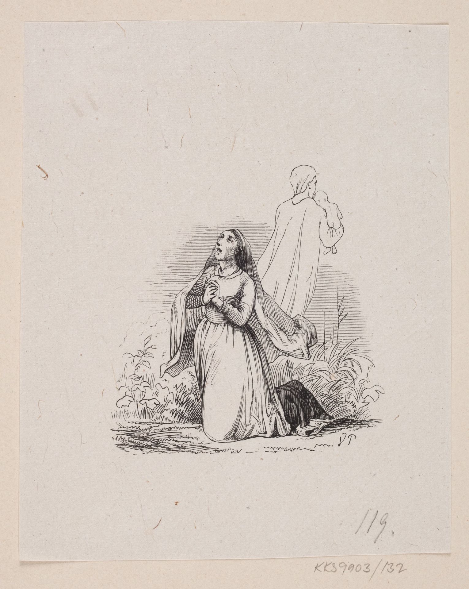 Illustration til "Historien om en Moder" i H.C. Andersen, "Eventyr og Historier", Bind 2 by H.P. Hansen