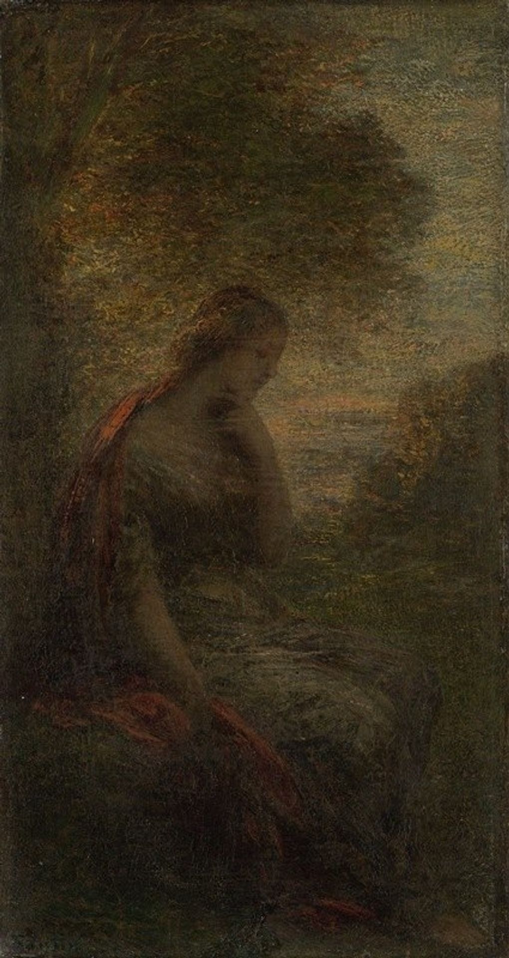 Young Woman under a Tree at Sunset, called ‘Autumn’ by Henri Fantin-Latour