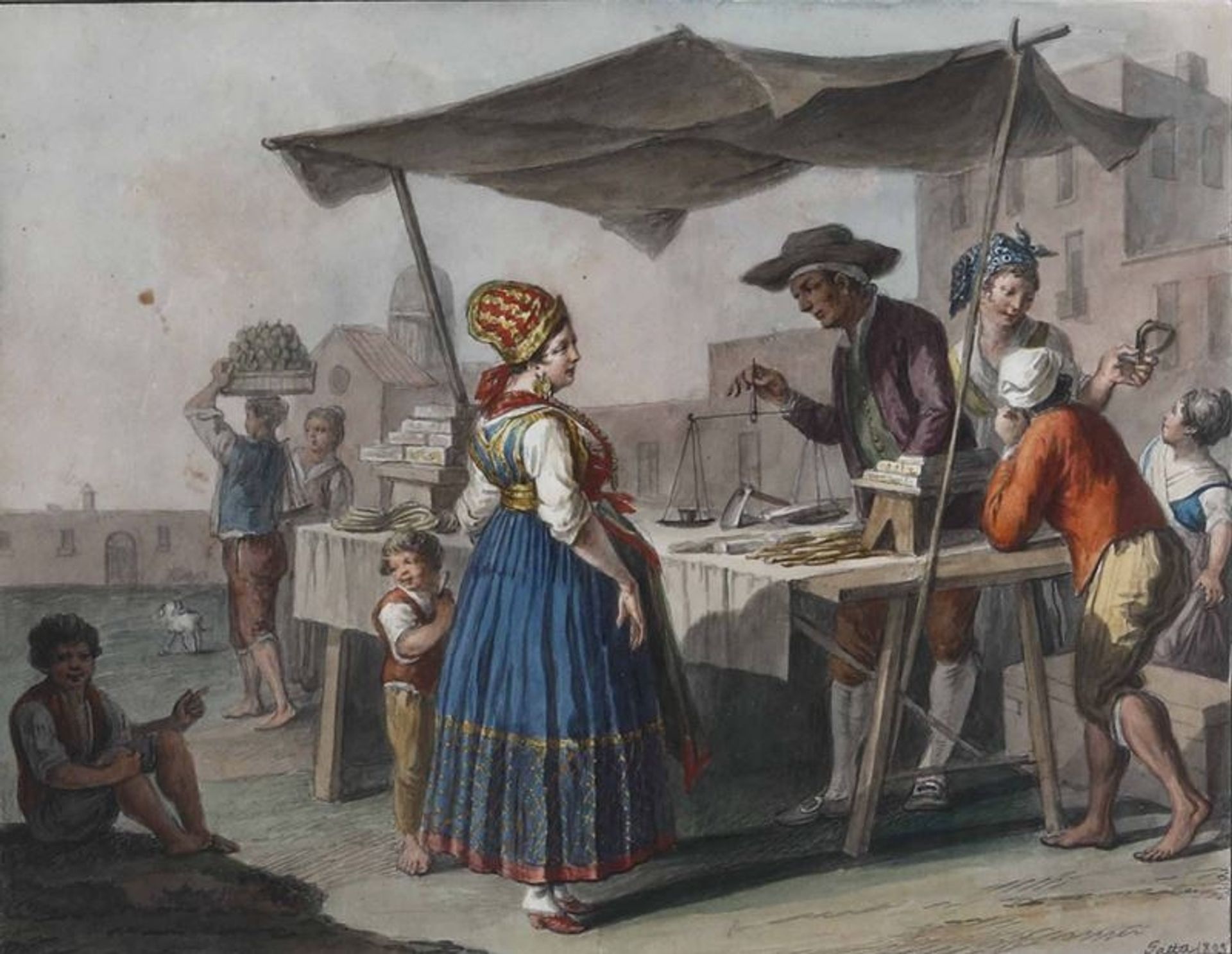 The Neapolitan nougat seller by Saverio della Gatta
