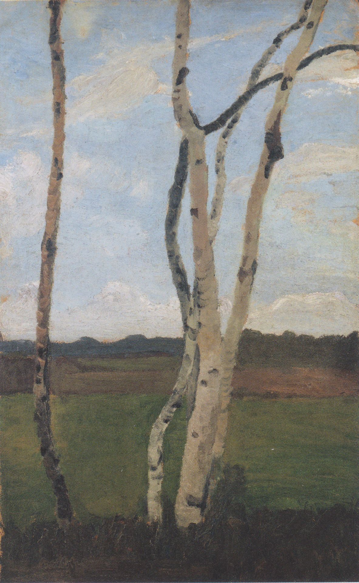 Landscape with Birch trunks by Paula Modersohn-Becker