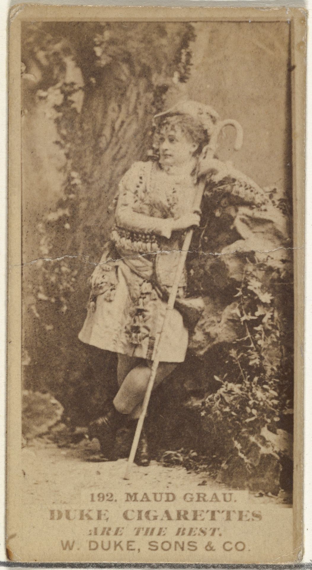 Card Number 192, Maud Grau, from the Actors and Actresses series (N145-7) issued by Duke Sons & Co. to promote Duke Cigarettes by W. Duke, Sons & Co.
