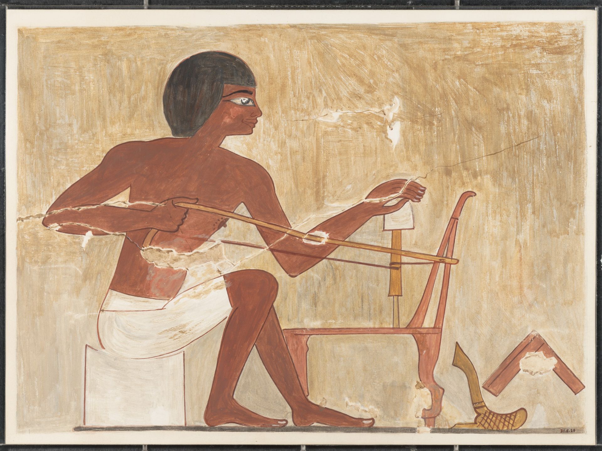 Carpenter Making a Chair, Tomb of Rekhmire by Nina de Garis Davies