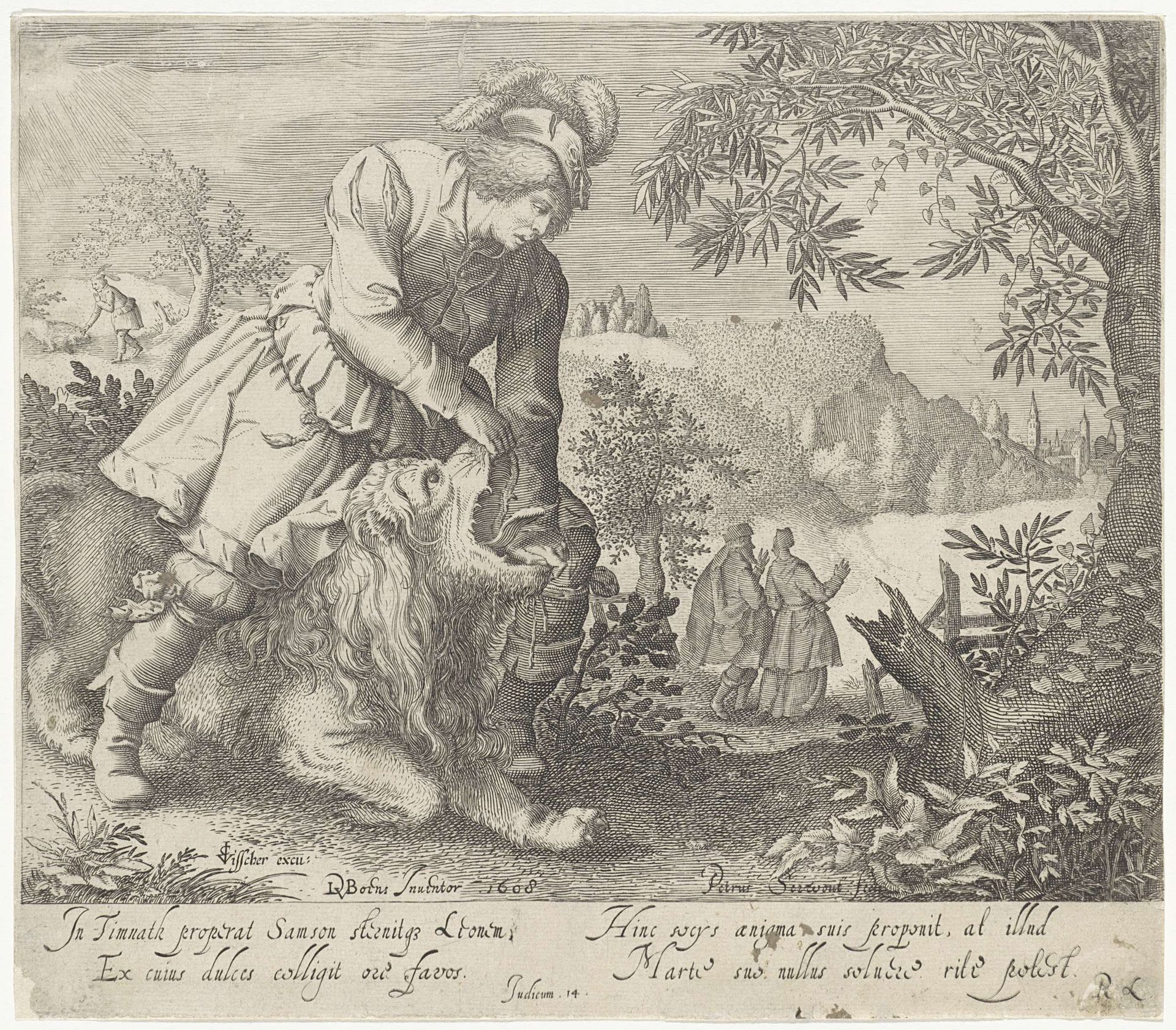 Simson en de leeuw by Pieter Serwouters