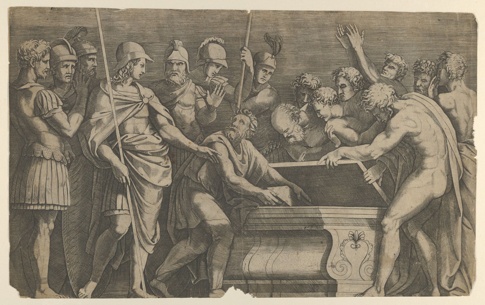 Alexander the Great commanding that the work of Homer be placed in the tomb of Achilles by Anonymous