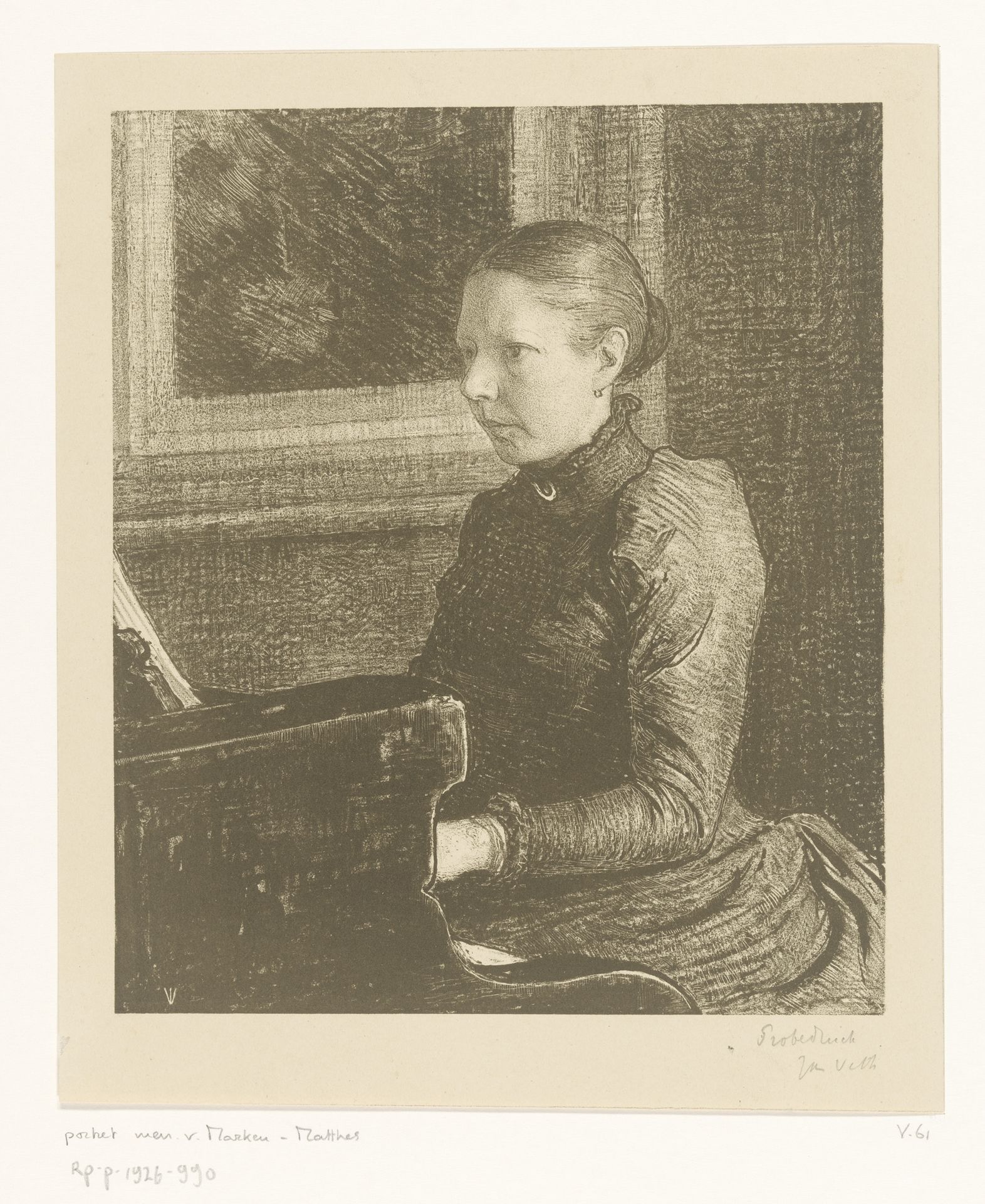 Portret van Agneta Matthes by Jan Veth