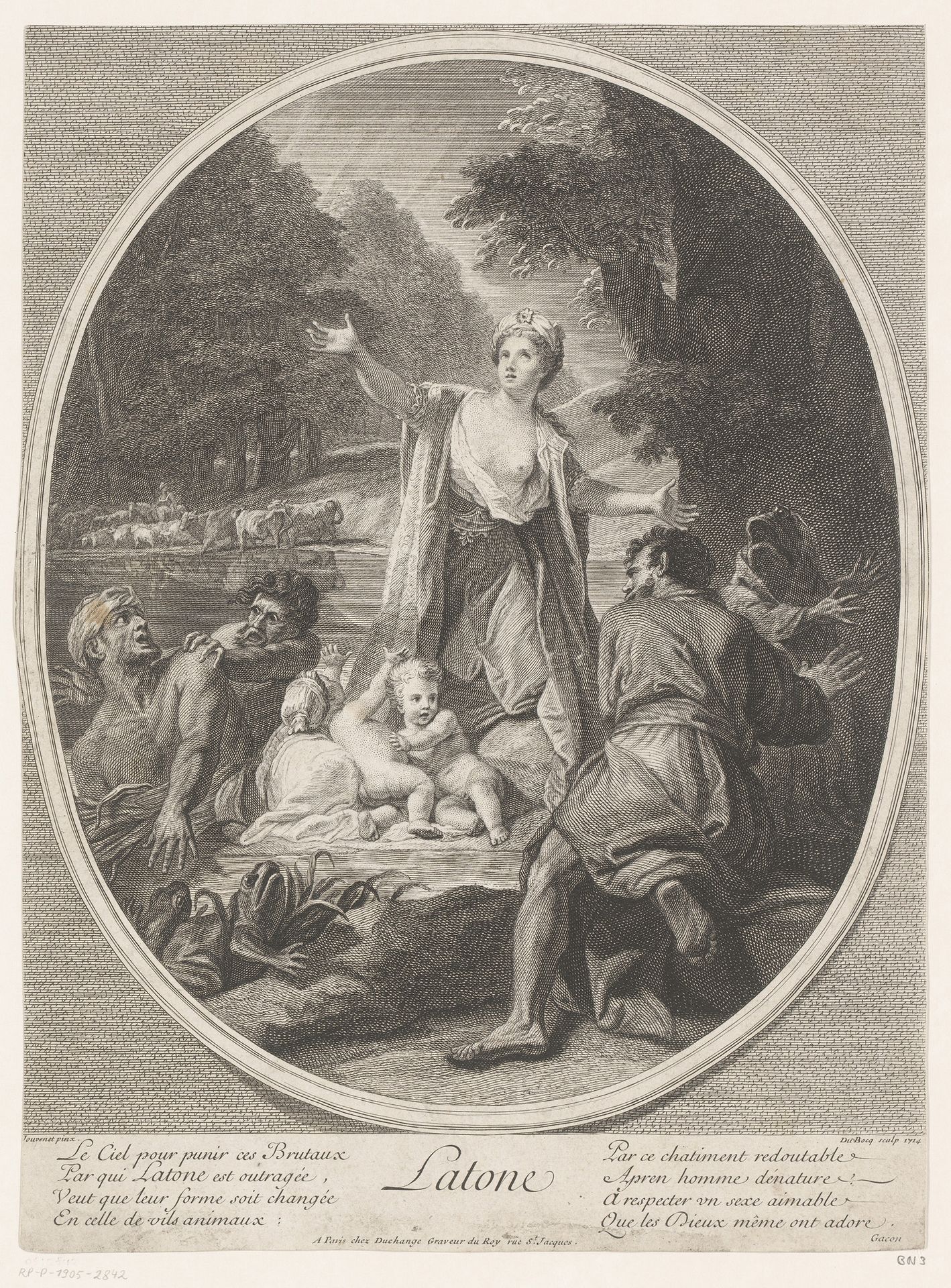 Leto verandert de boeren in kikkers by Claude DuBosc