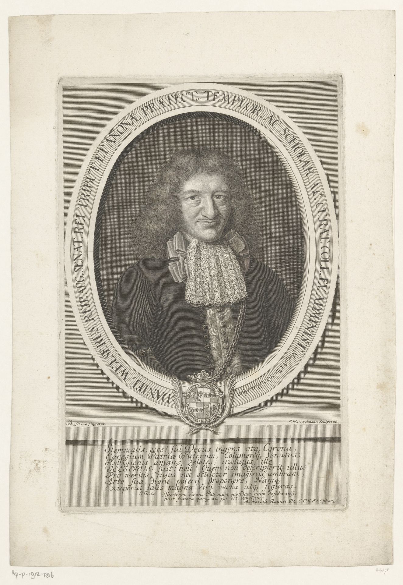Portret van Daniel Welser by Elias Hainzelmann