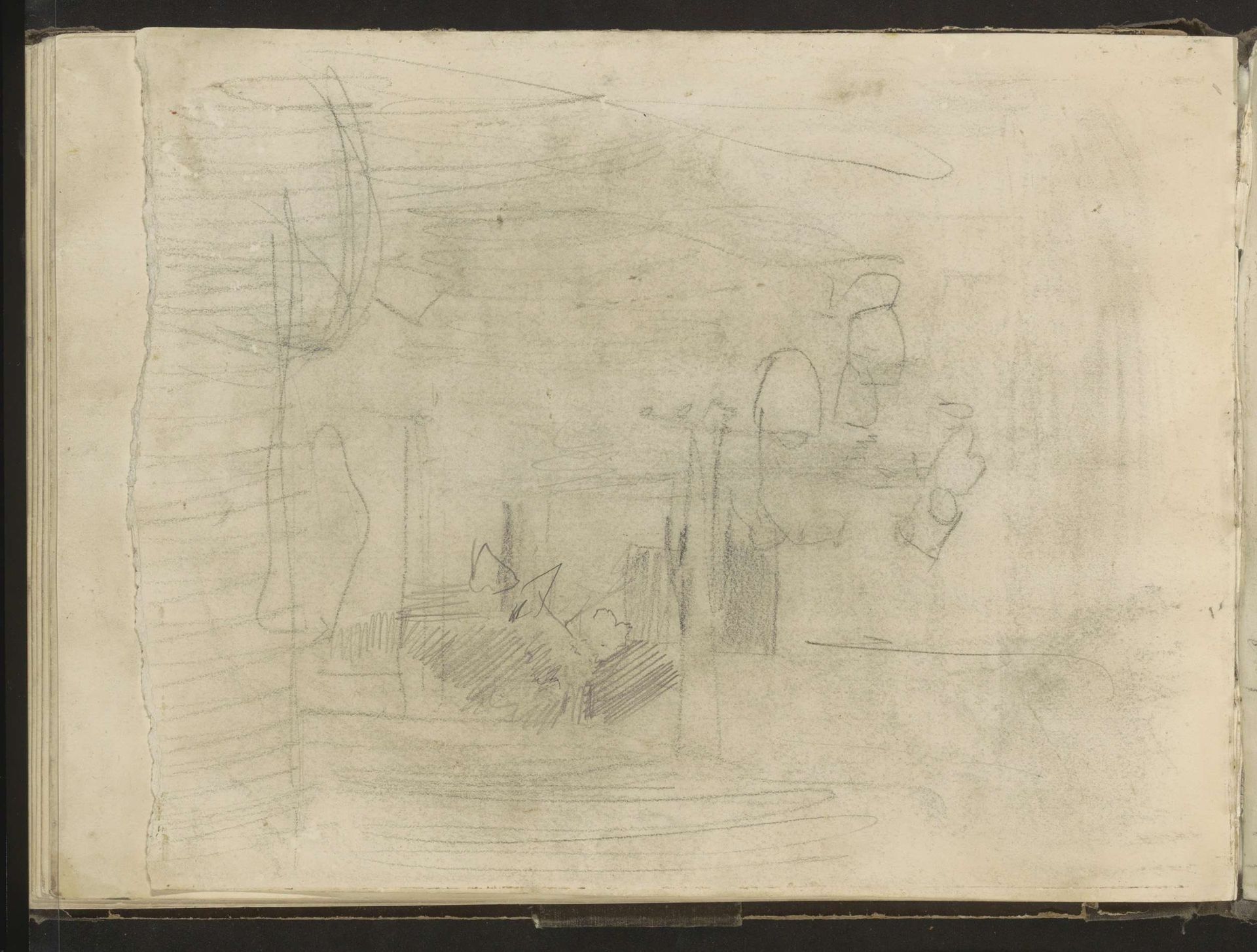 Binnenplaats, mogelijk een erf by Albert Neuhuys