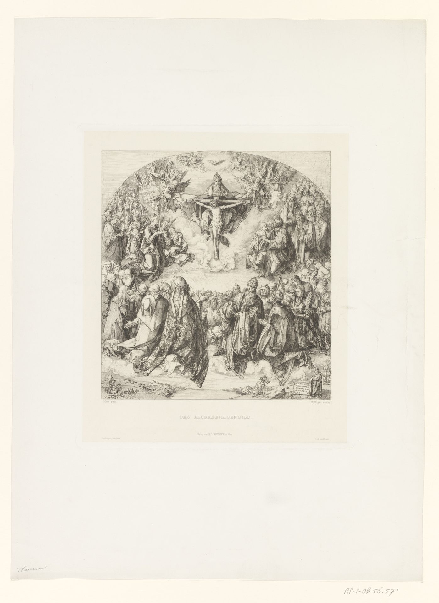 Aanbidding van de Drieëenheid by William Unger