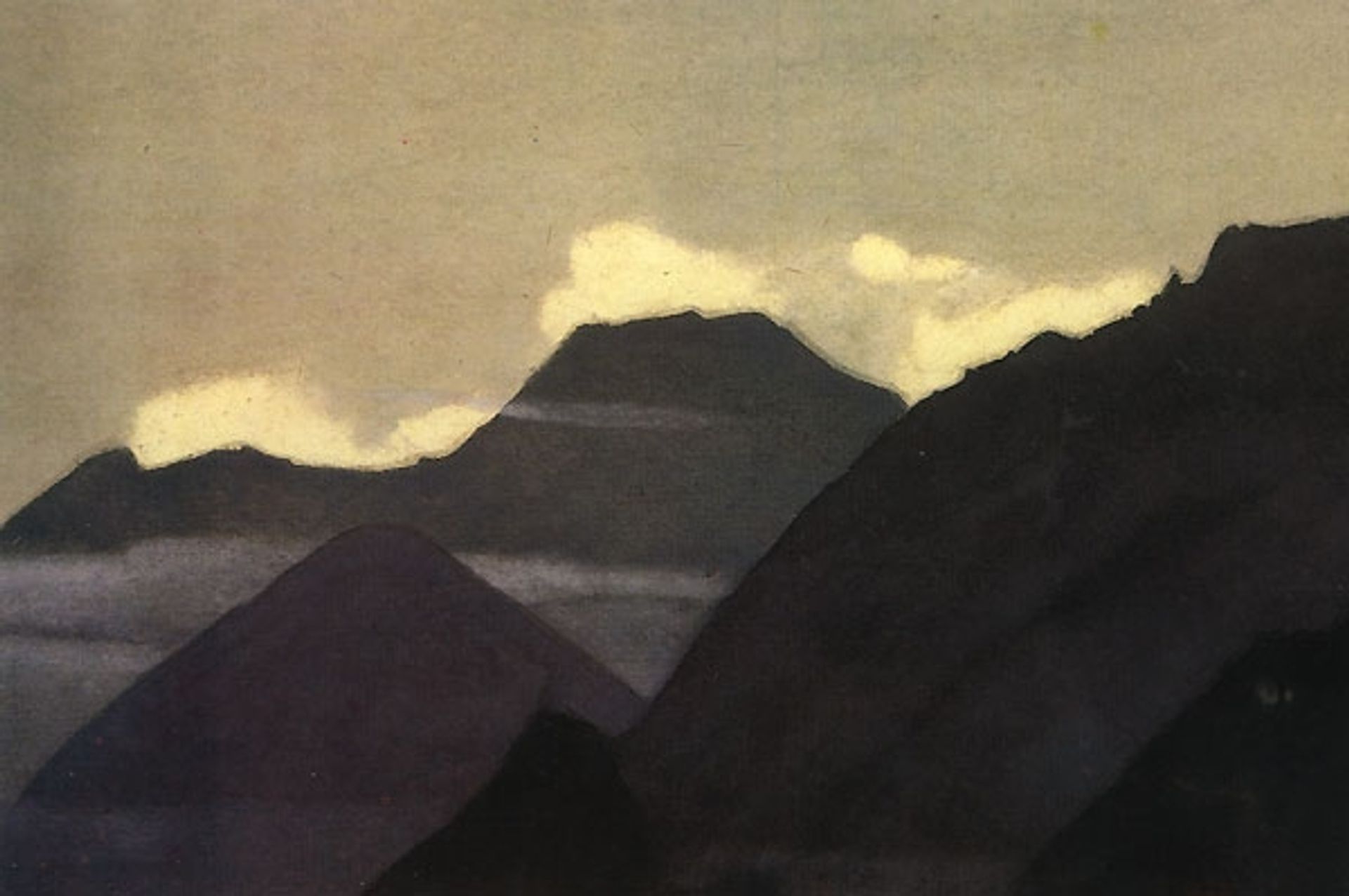 Kuluta. Mountains before the sunset. by Nicholas Roerich