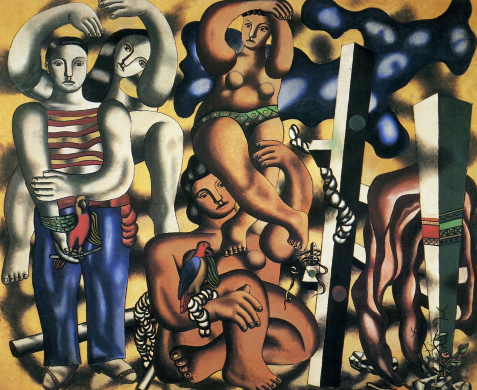 Composition with the two parrots by Fernand Léger