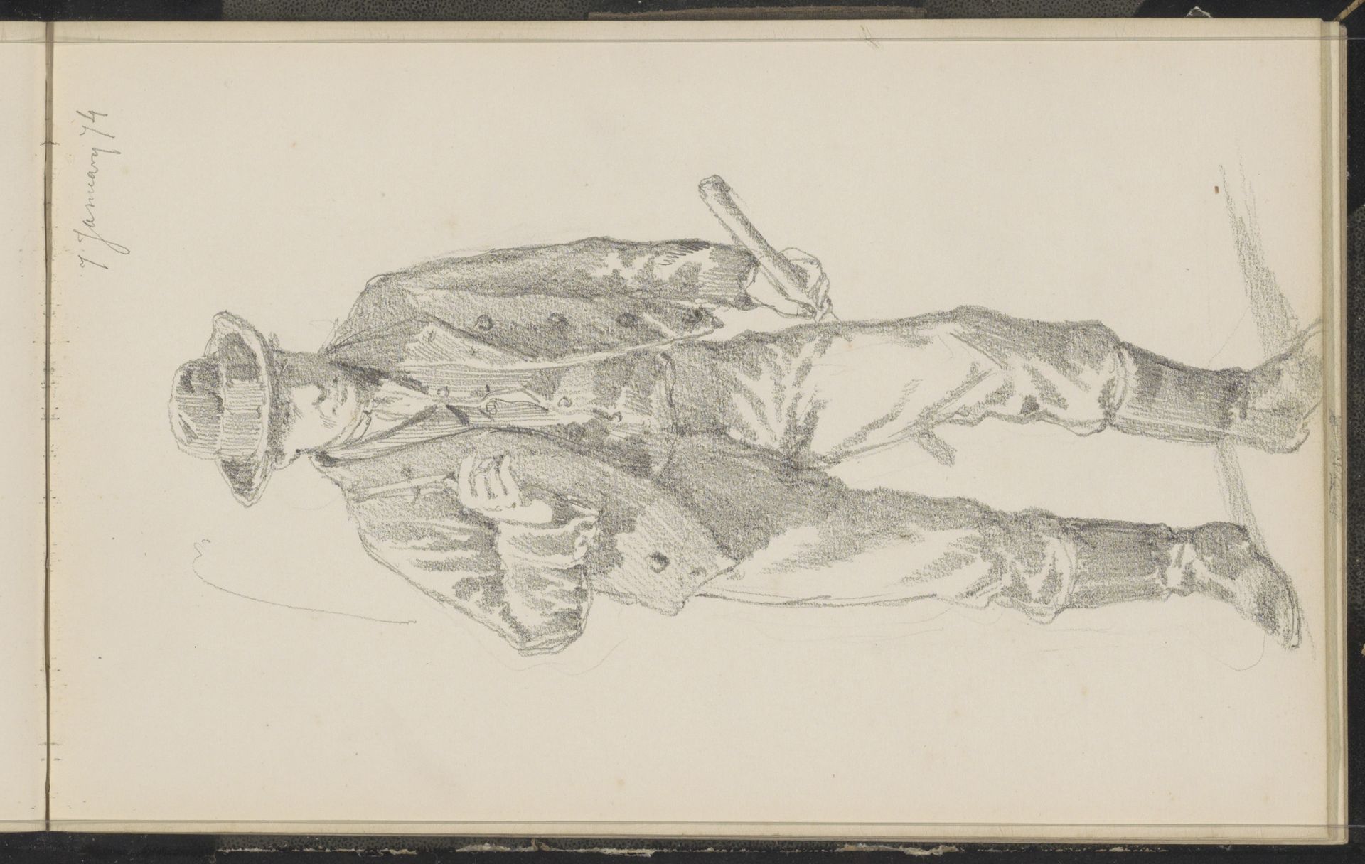 Man met hoed by Cornelis Springer